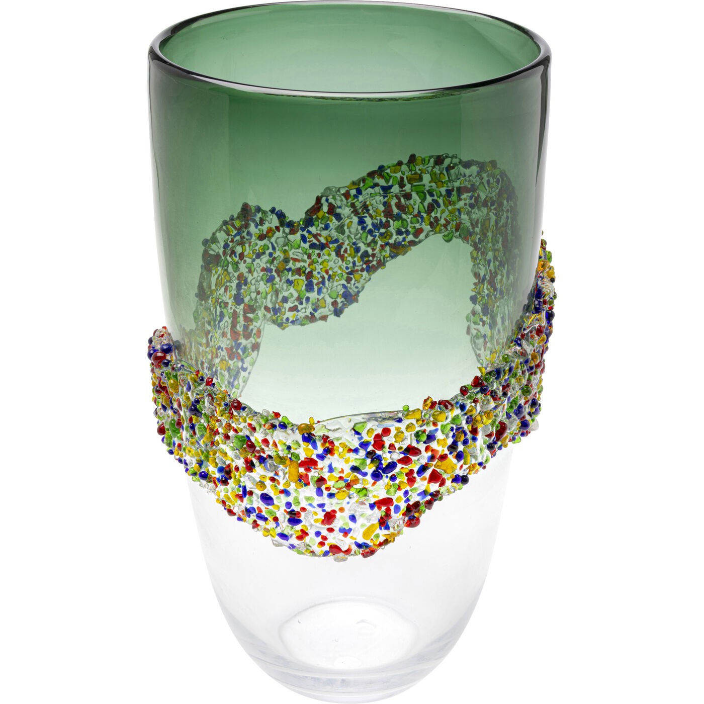 Vase en verre texturé, GLITTER CIRCLE, KARE DESIGN