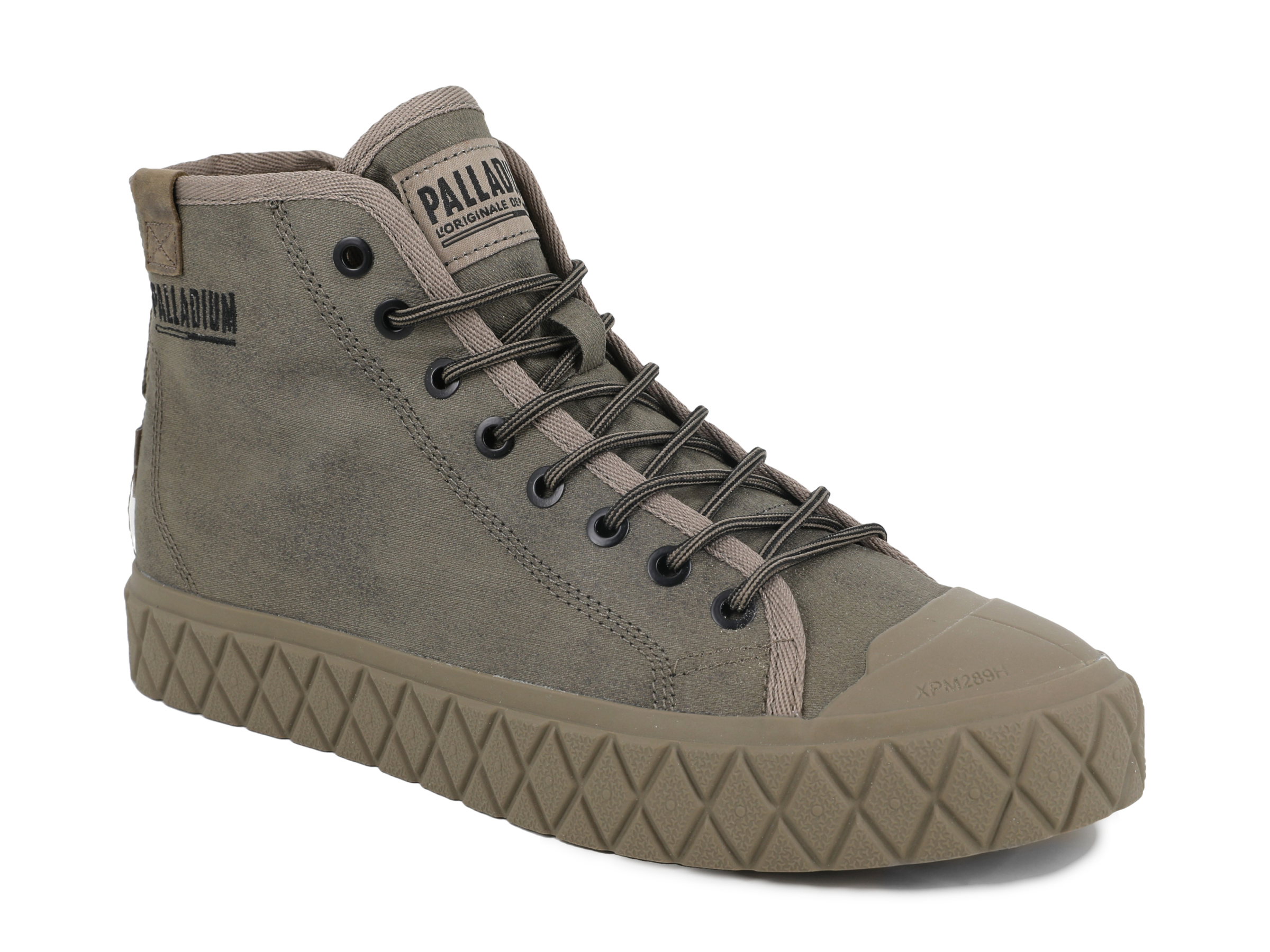 Baskets montantes en coton PALLA ACE PINE WAX, PALLADIUM