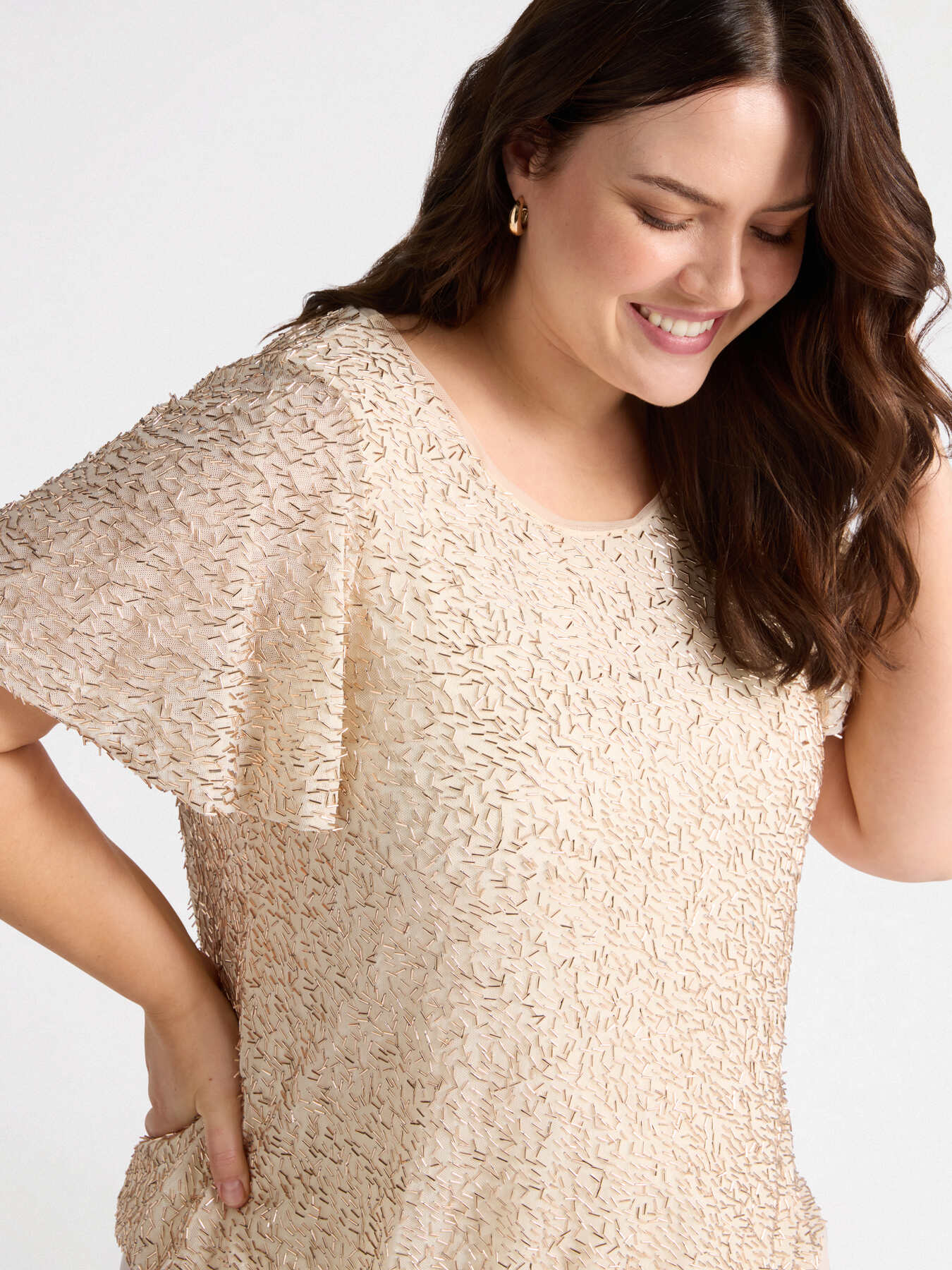 T-shirt en jersey brodé, FIORELLA RUBINO