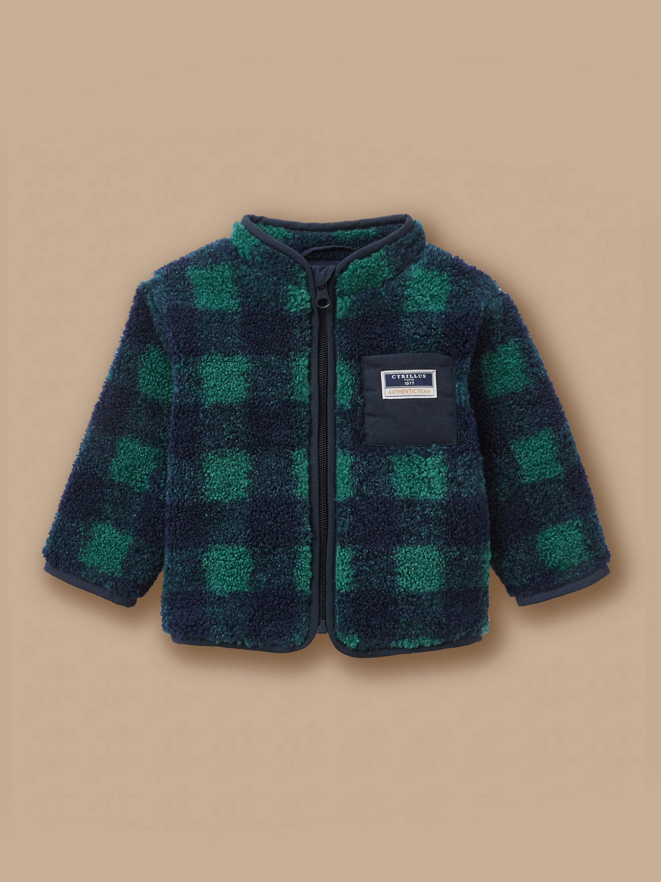 Gilet carreaux en sherpa, CYRILLUS
