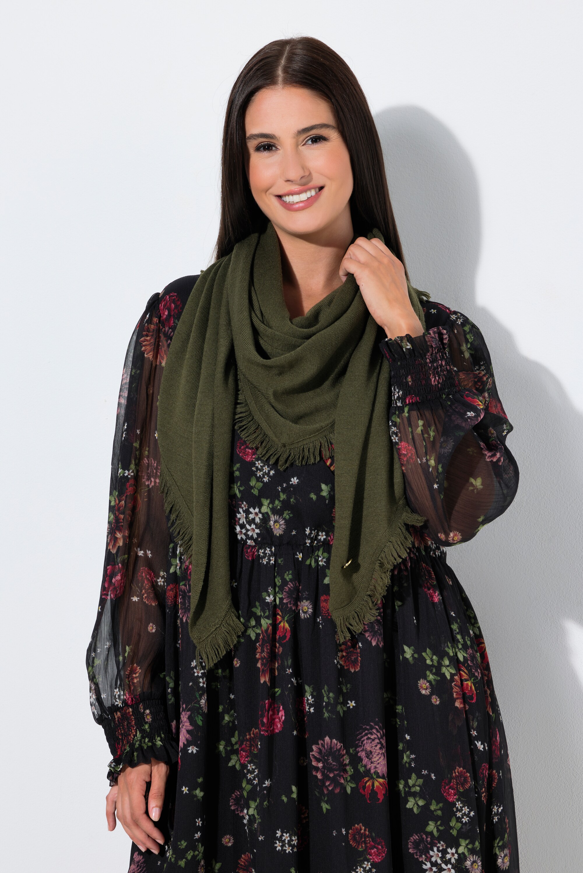 Foulard triangulaire, bords frangés, ULLA POPKEN