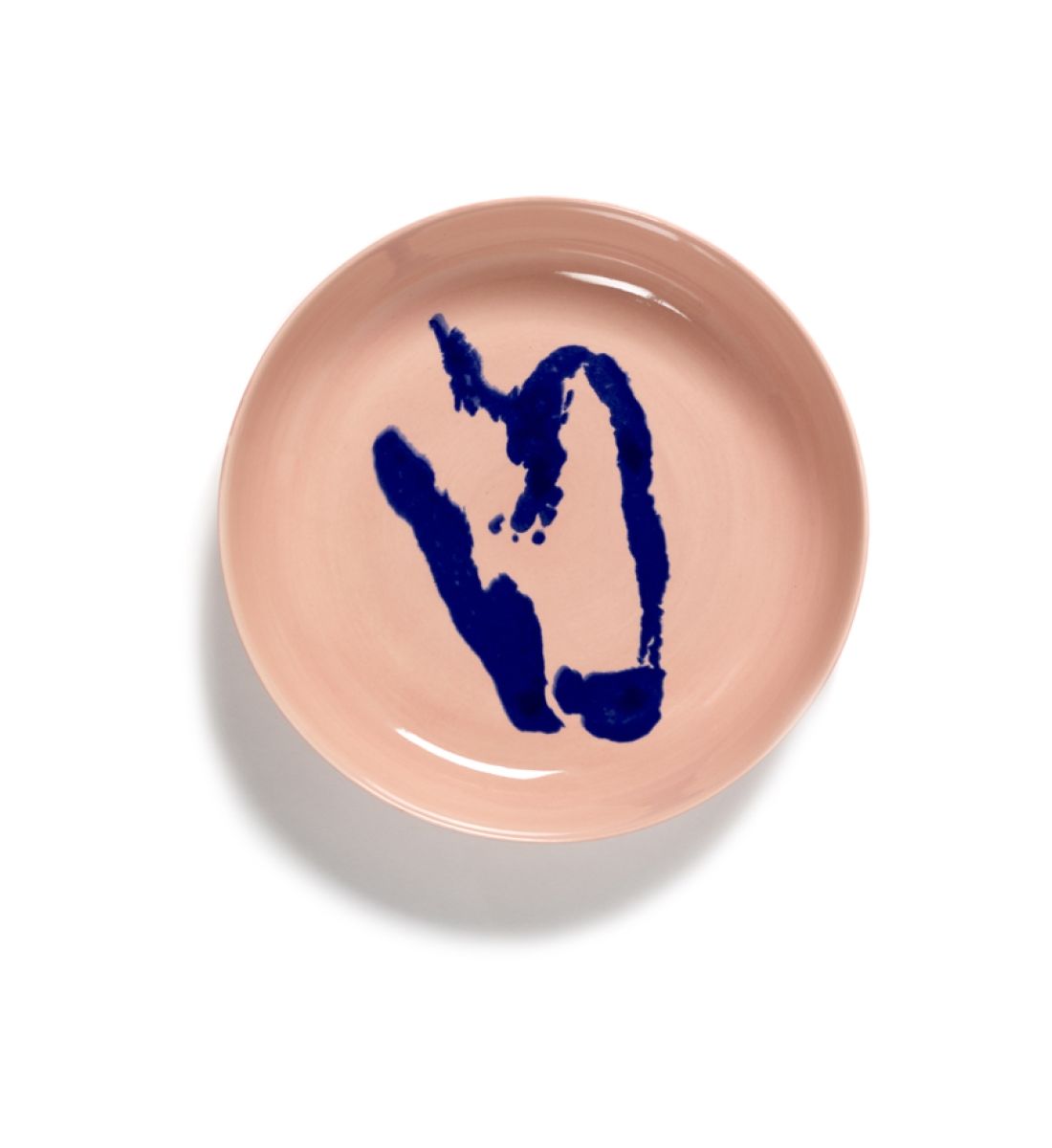 Assiette haute feast par ottolenghi poivron grès rose/bleu ø22 cm, SERAX