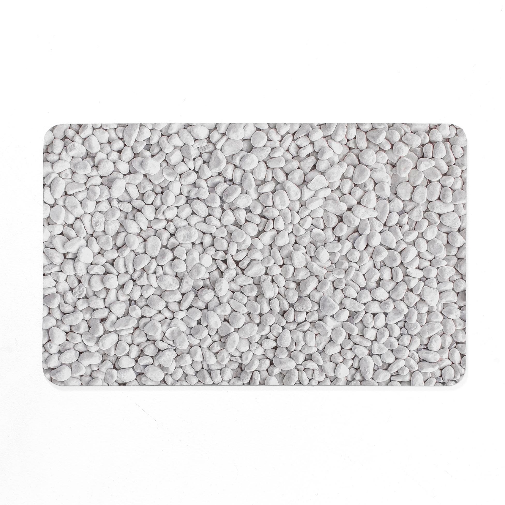 Tapis de bain ultra-absorbant imprimé galet antidérapant, DOUCEUR D'INTÉRIEUR