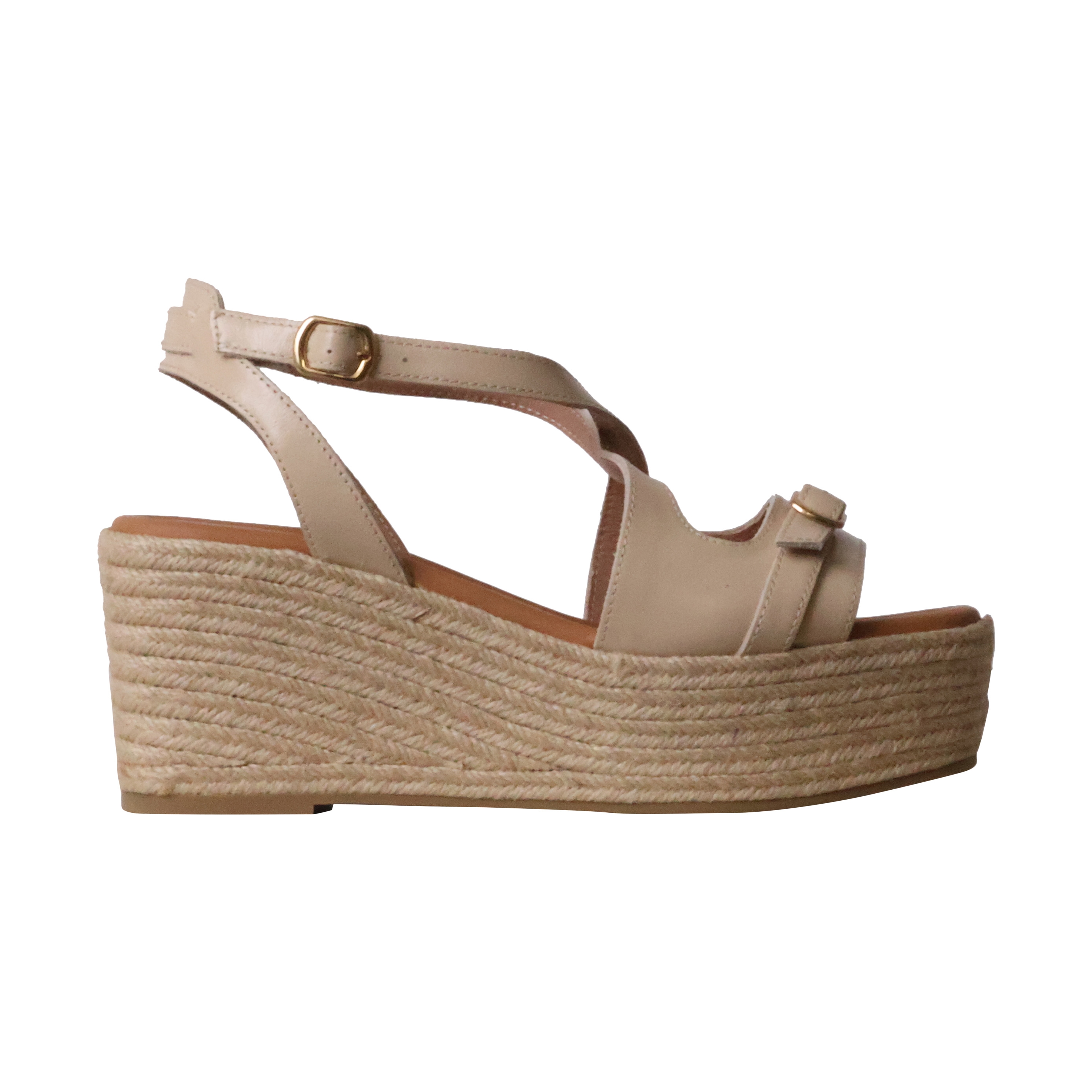 Sandales Compensées Cuir Napolie, EMILIE KARSTON