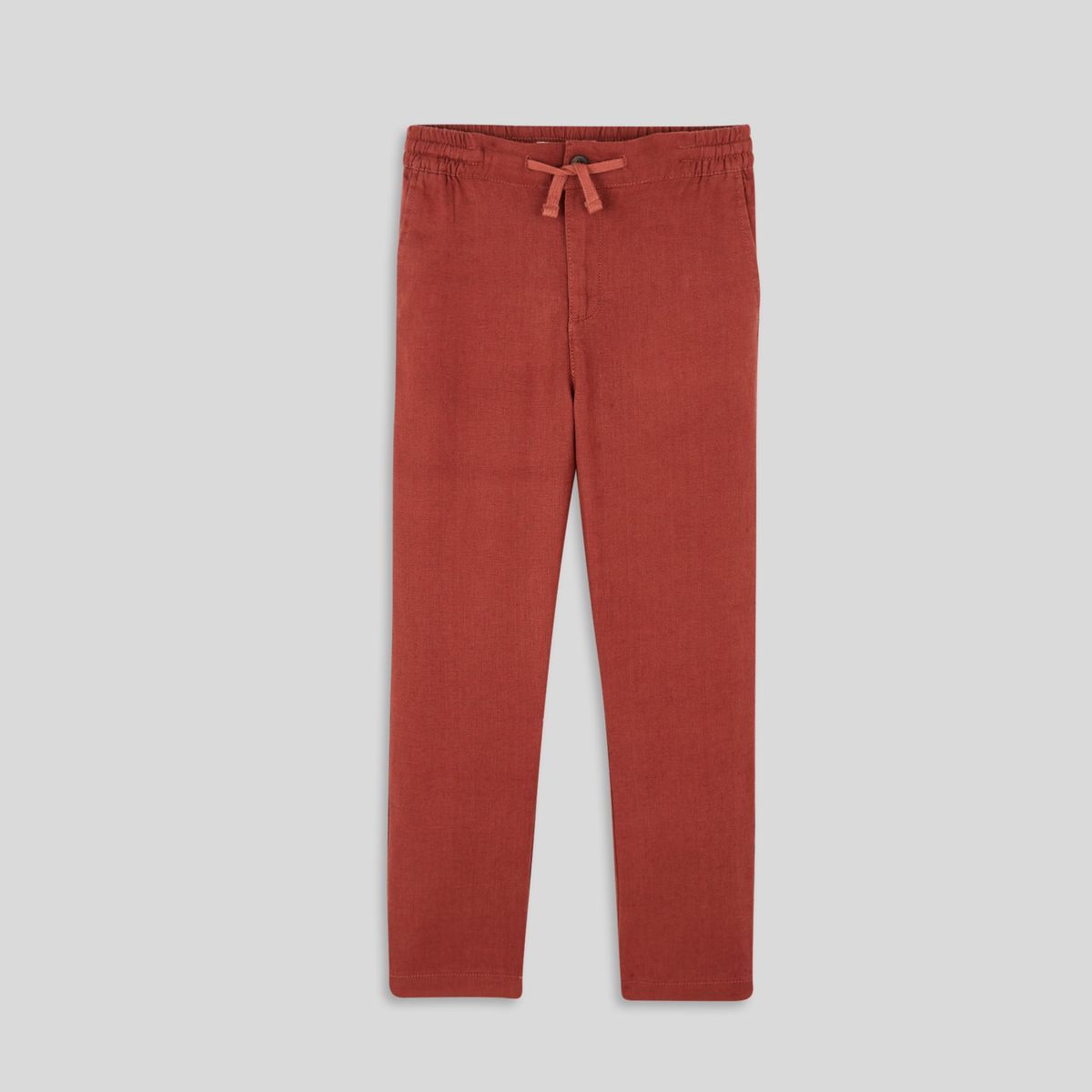 Pantalon en lin avec cordon european flax teck Monoprix Kids La