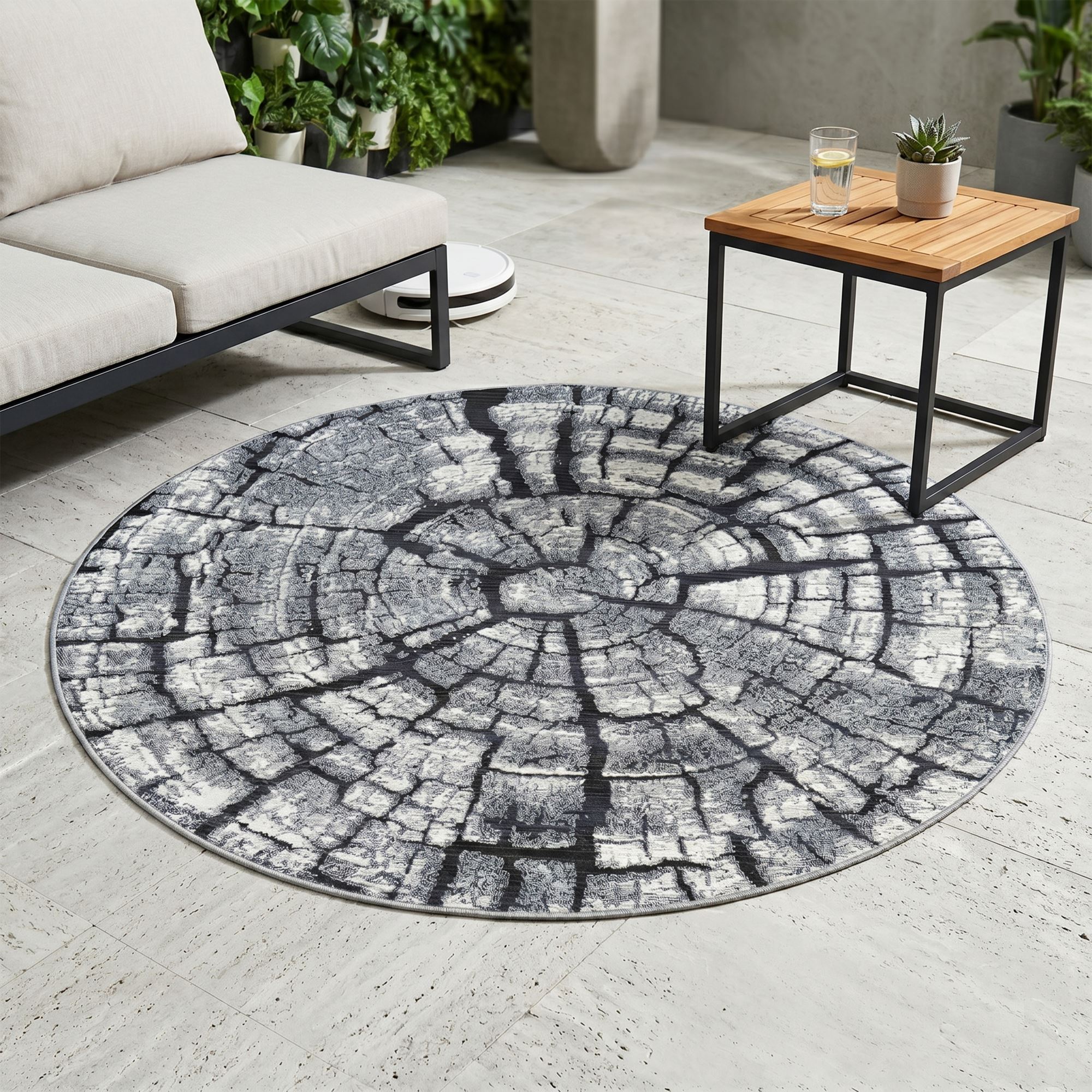 Tapis d'extérieur tissé à plat aspect bois - AURORA, GINO FALCONE