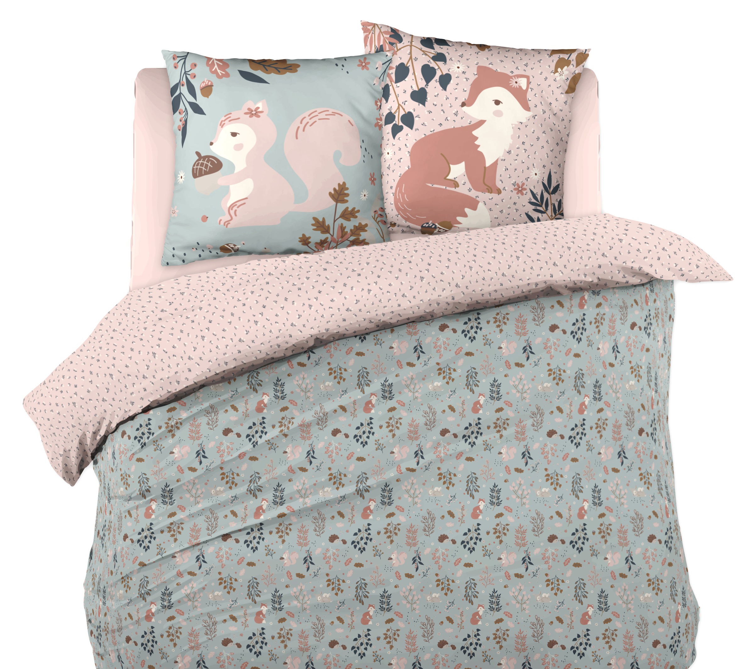 Housse de couette + taie Tamia l ecureuil, EDEN