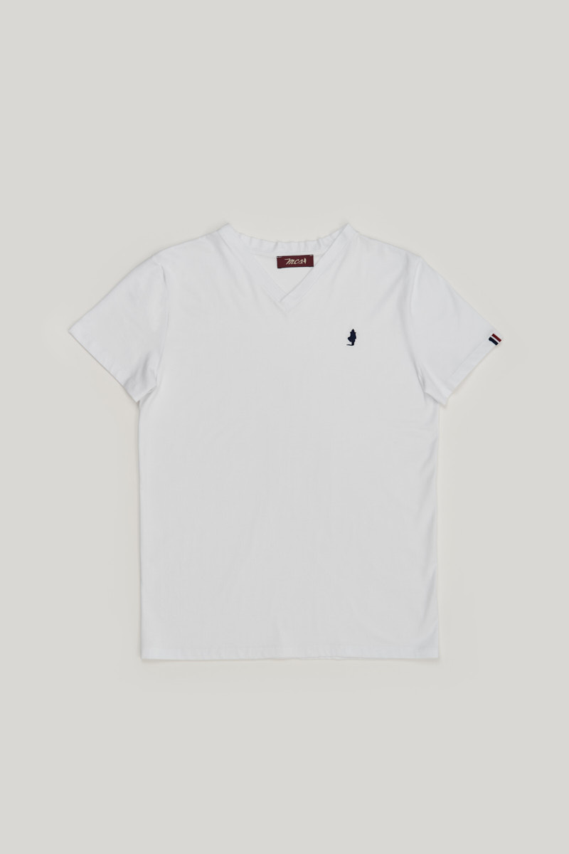 T-shirt basic uni col V, MCS