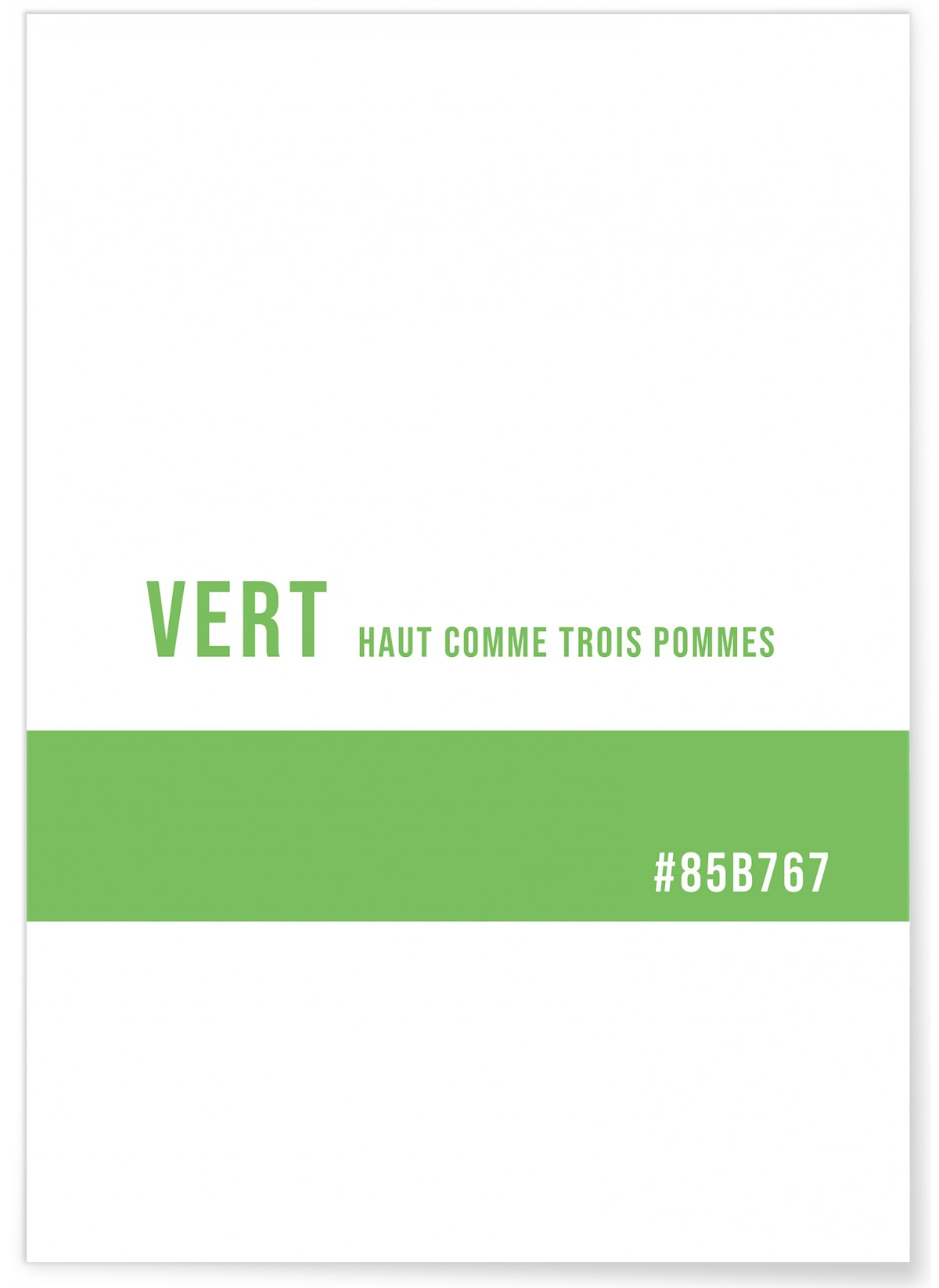 Affiche Couleur Verte, L'AFFICHERIE