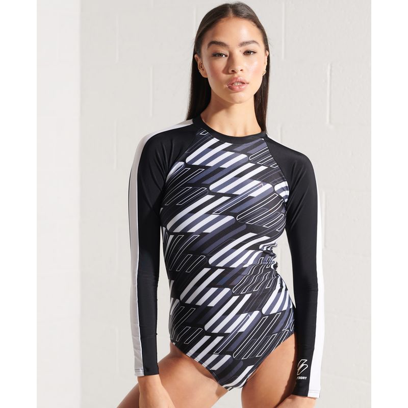 Combinaison De Bain Manches Longues Femme – Protection UV, Coupe Ajustée, Idéale Pour La Natation