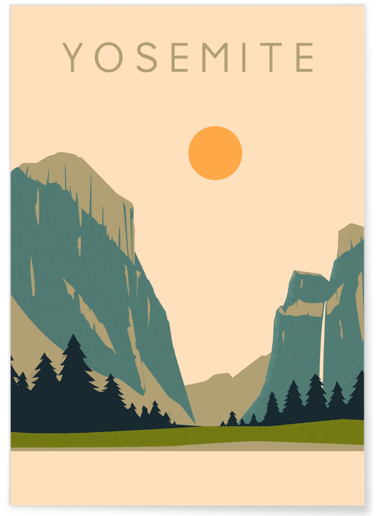 Affiche Parc national de Yosemite, L'AFFICHERIE