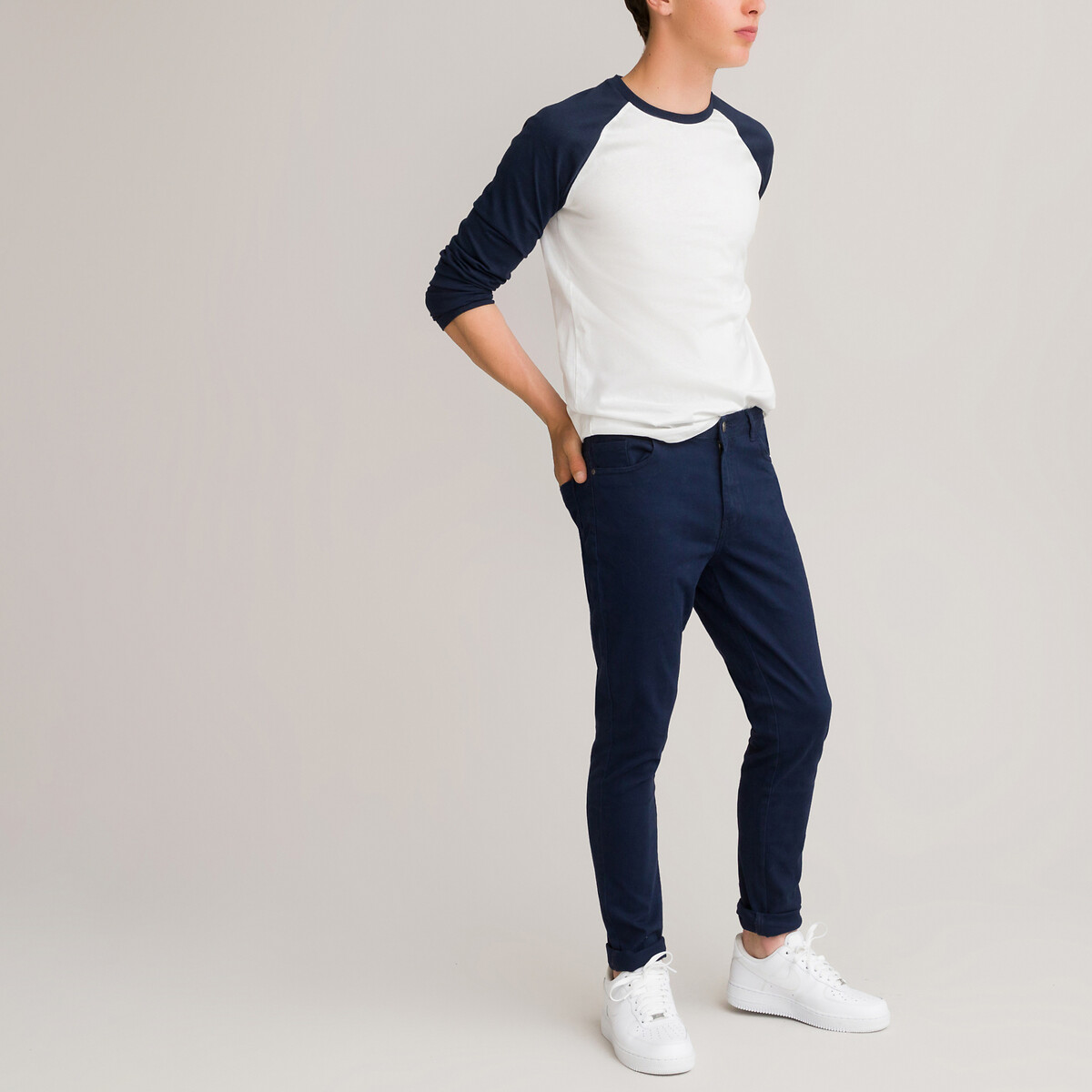 Cotton Slim Fit Trousers, 10-16 Years