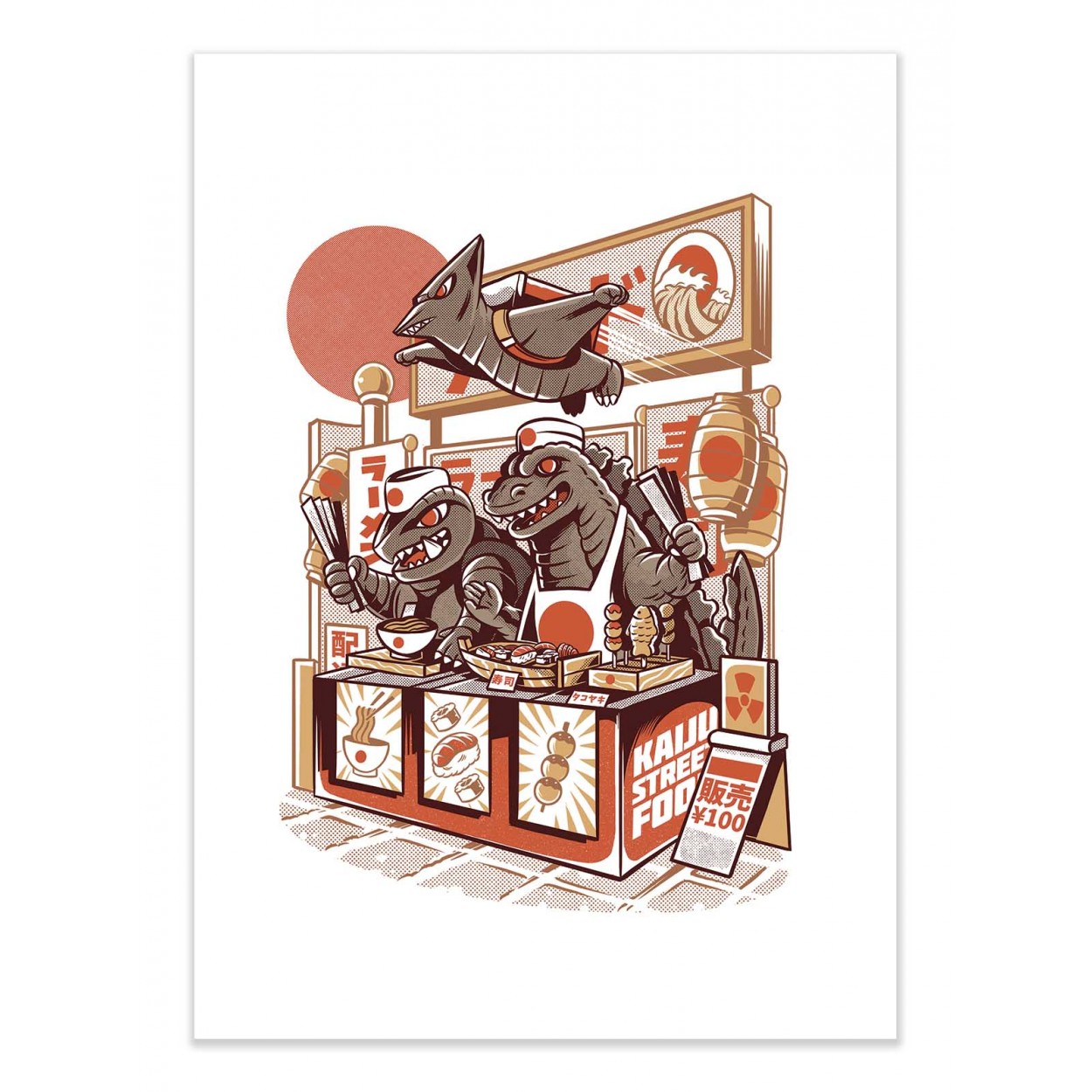 Affiche d'art - Street food monsters - Ilustrata, WALL EDITIONS