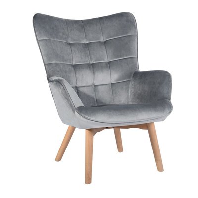 Fauteuil relax chaise longue en velours style scandinave MEUBLES COSY