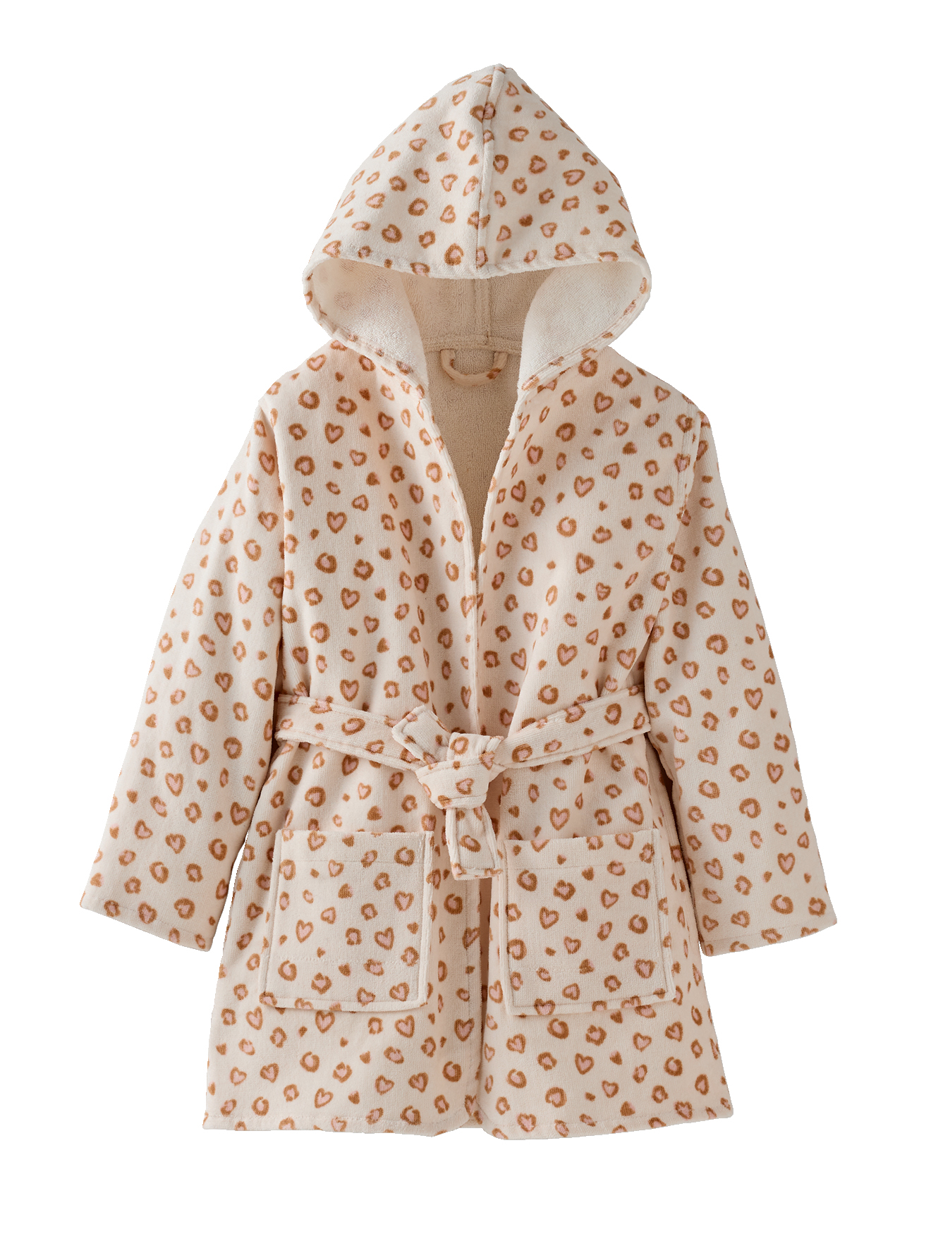 Peignoir Léopard, avec coton recyclé, VERTBAUDET