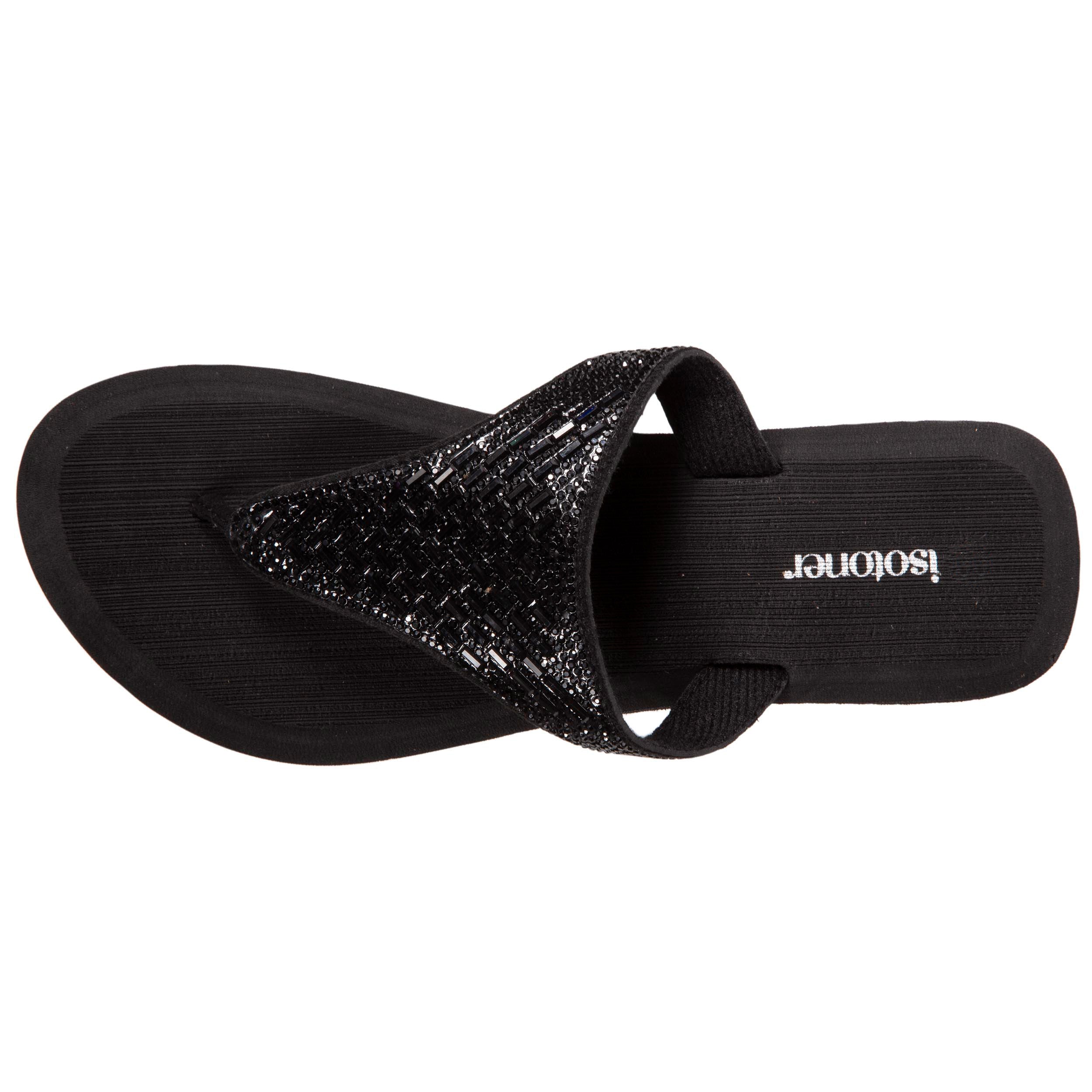 Tongs Pimkie Noires à Talon 3,5 Cm - Taille 36 - Tissu Et Synthétique - Neuf Sans Boîte