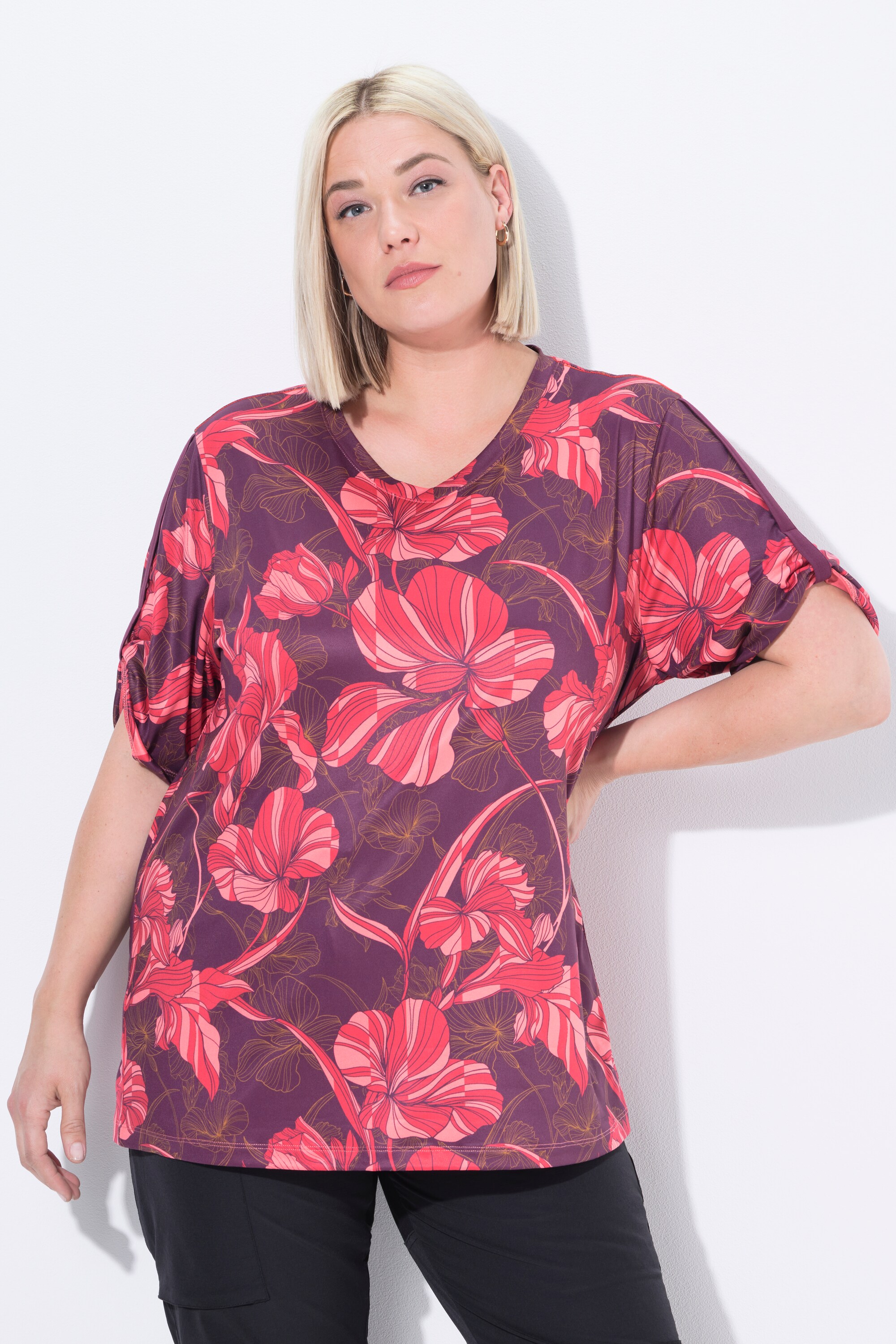 T-shirt technique à fleurs, ULLA POPKEN
