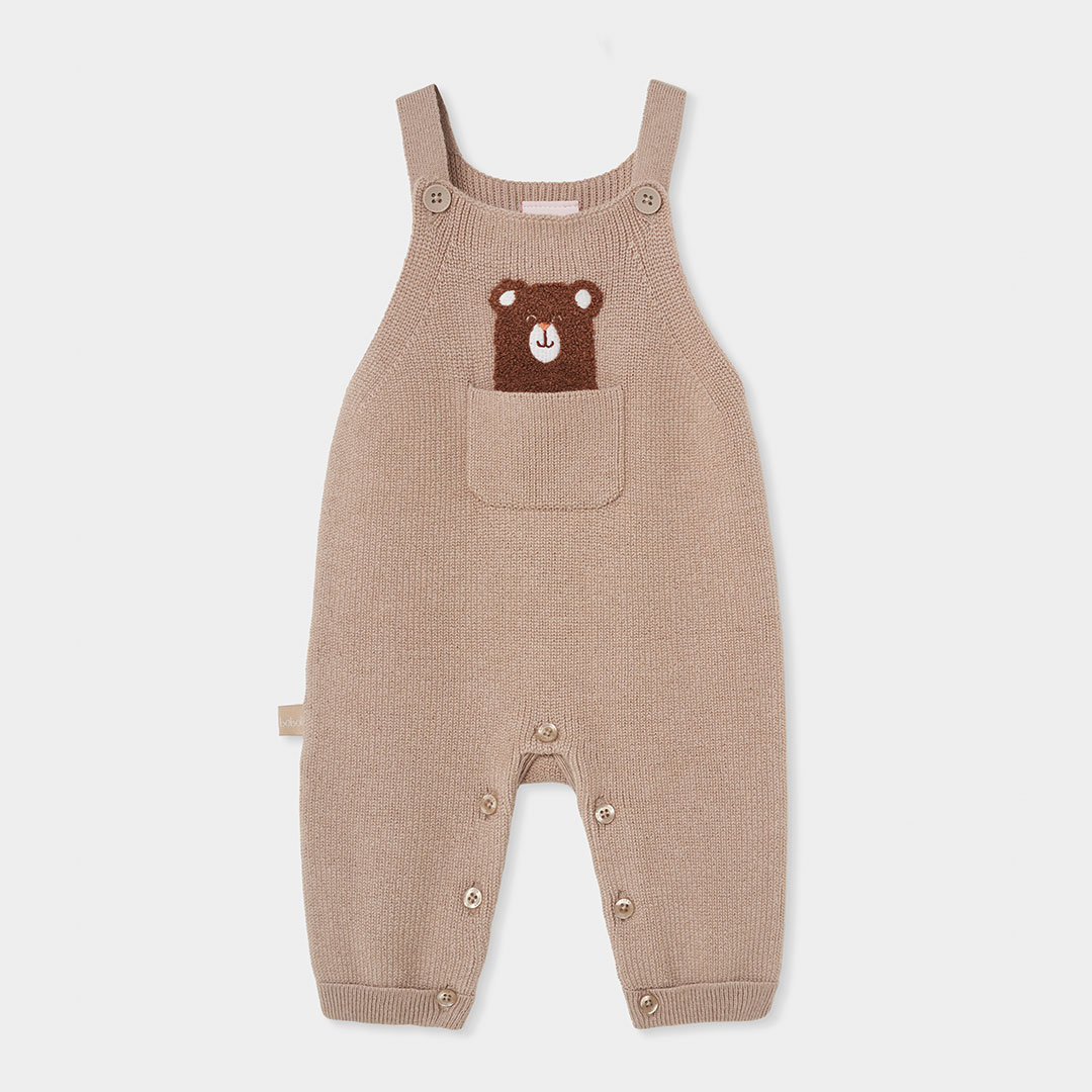Salopette bébé avec broderie ourson, BOBOLI