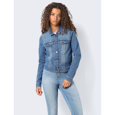 Denim Cropped Buttoned Jacket NOISY MAY