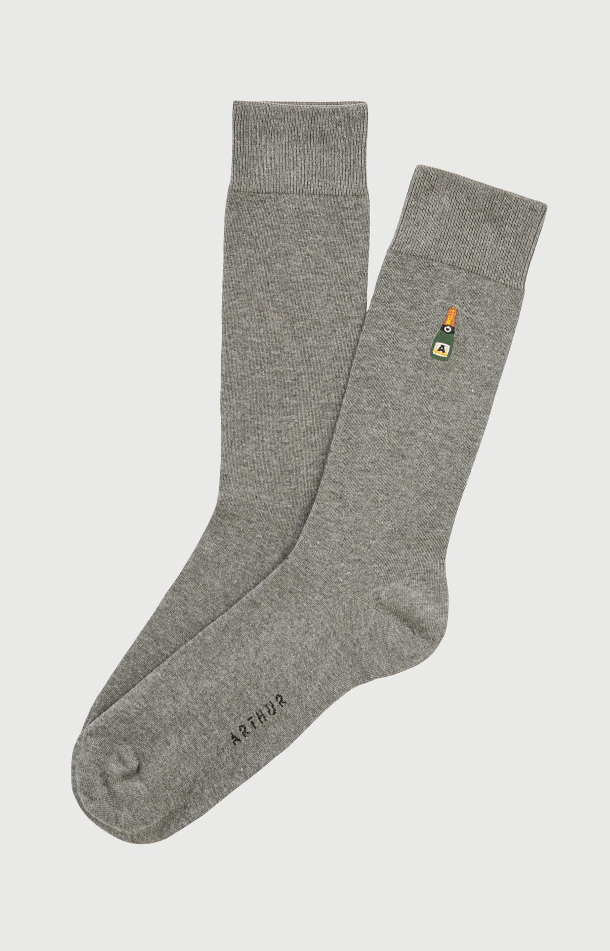 Chaussettes brodées en coton imprimé Champagne, ARTHUR