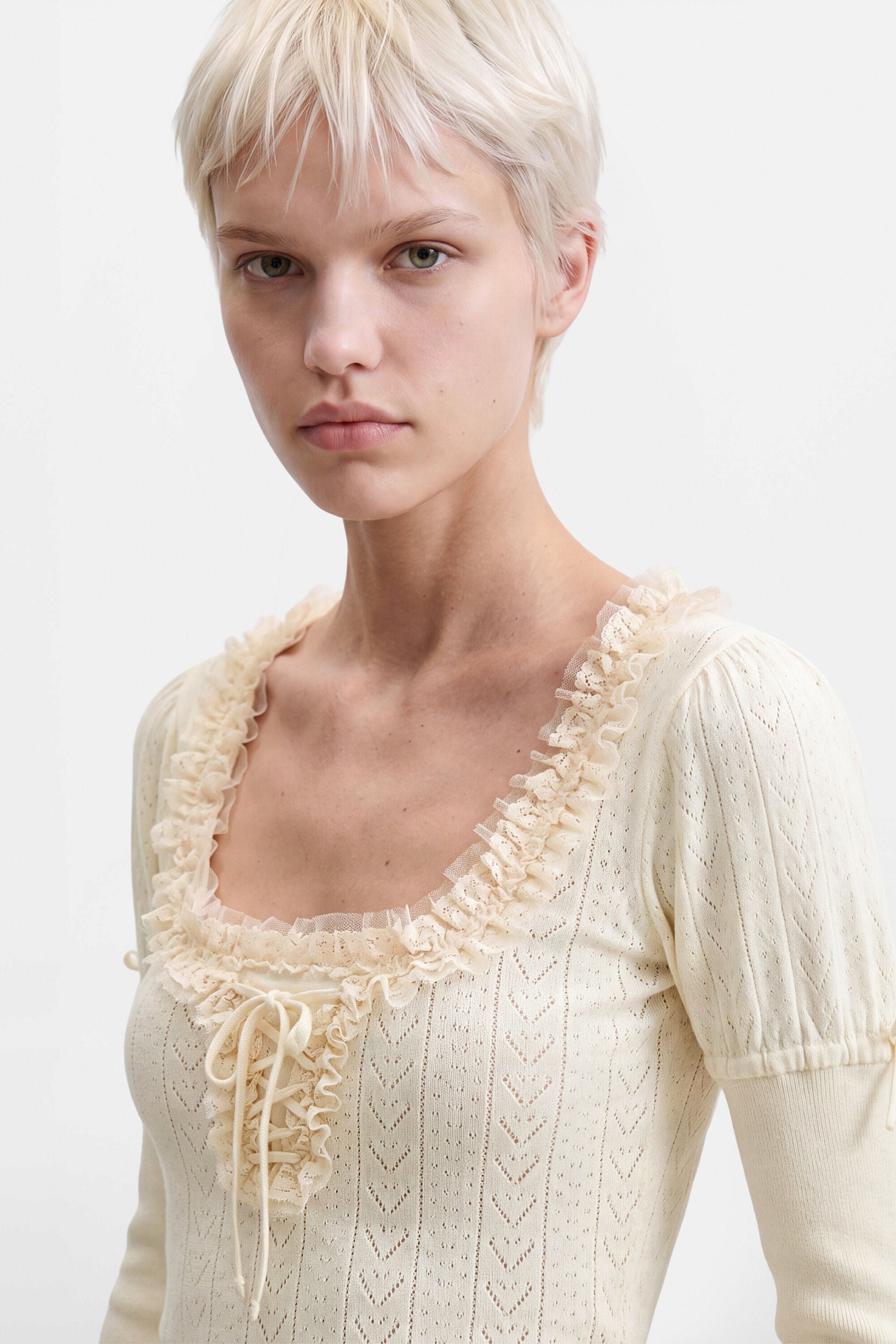 pull côtelé en maille fine, DESIGUAL