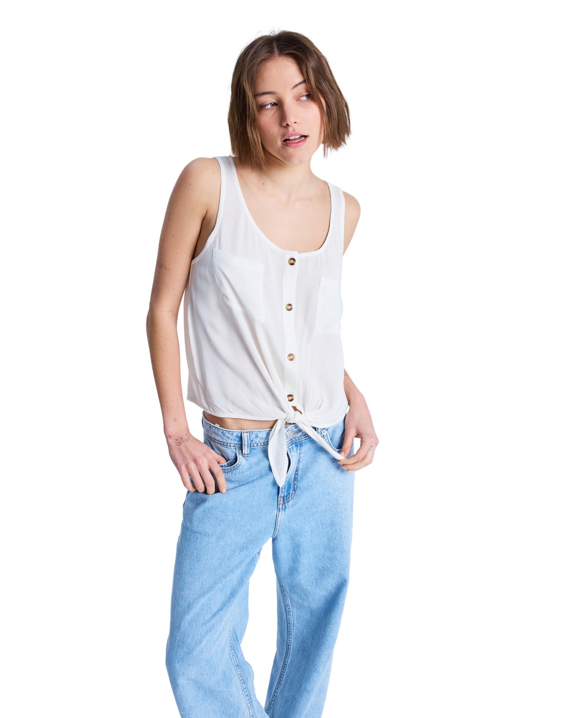 T-Shirt, sans manches, col rond, ., ROXY