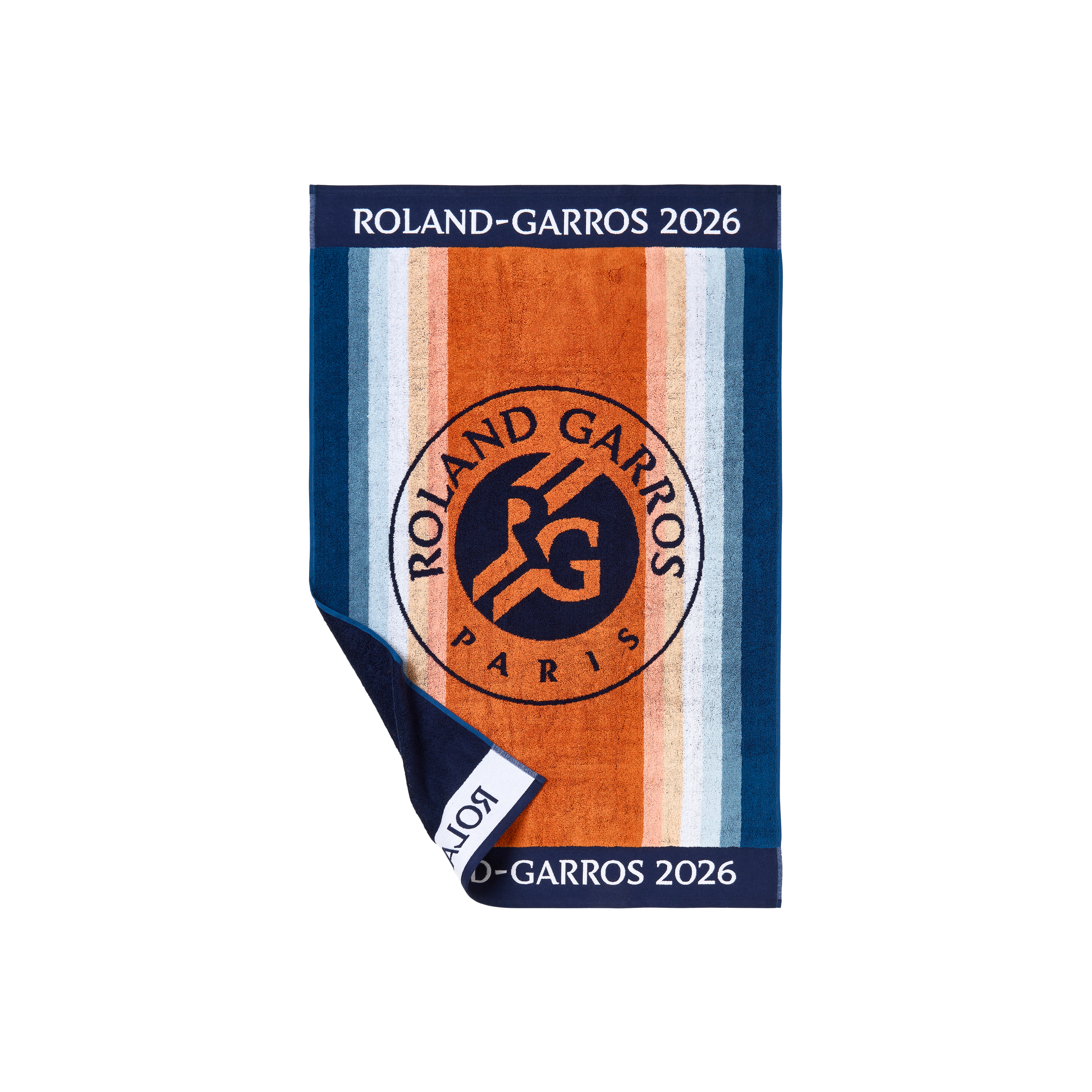 Serviette de toilette coton bio ROLAND-GARROS 2026, CARRE BLANC