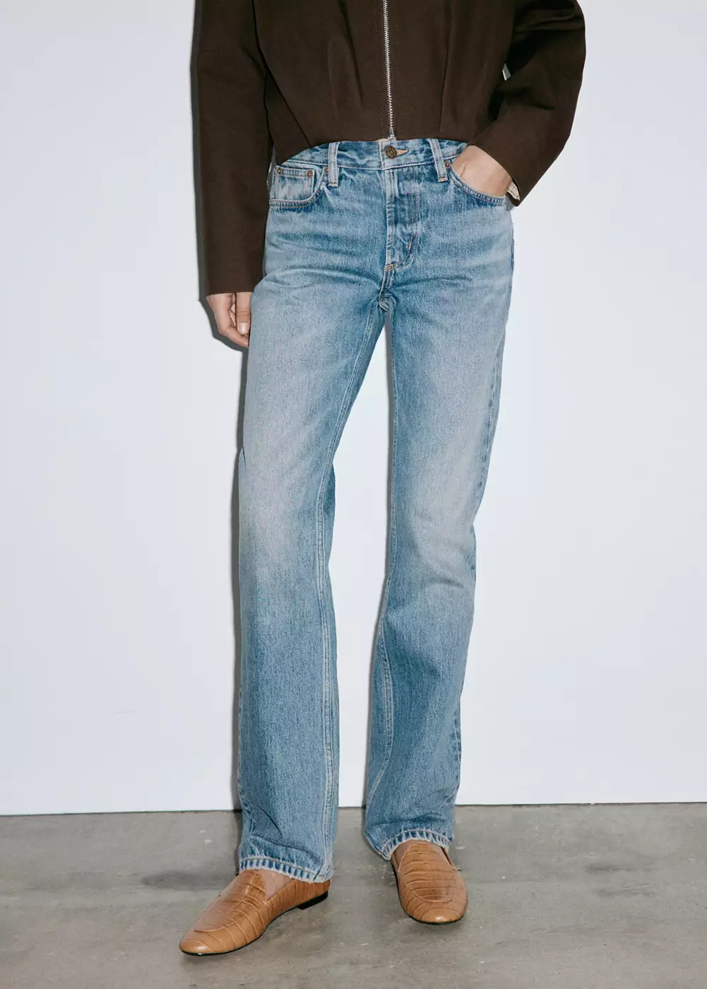 Jean droit taille normale, MANGO
