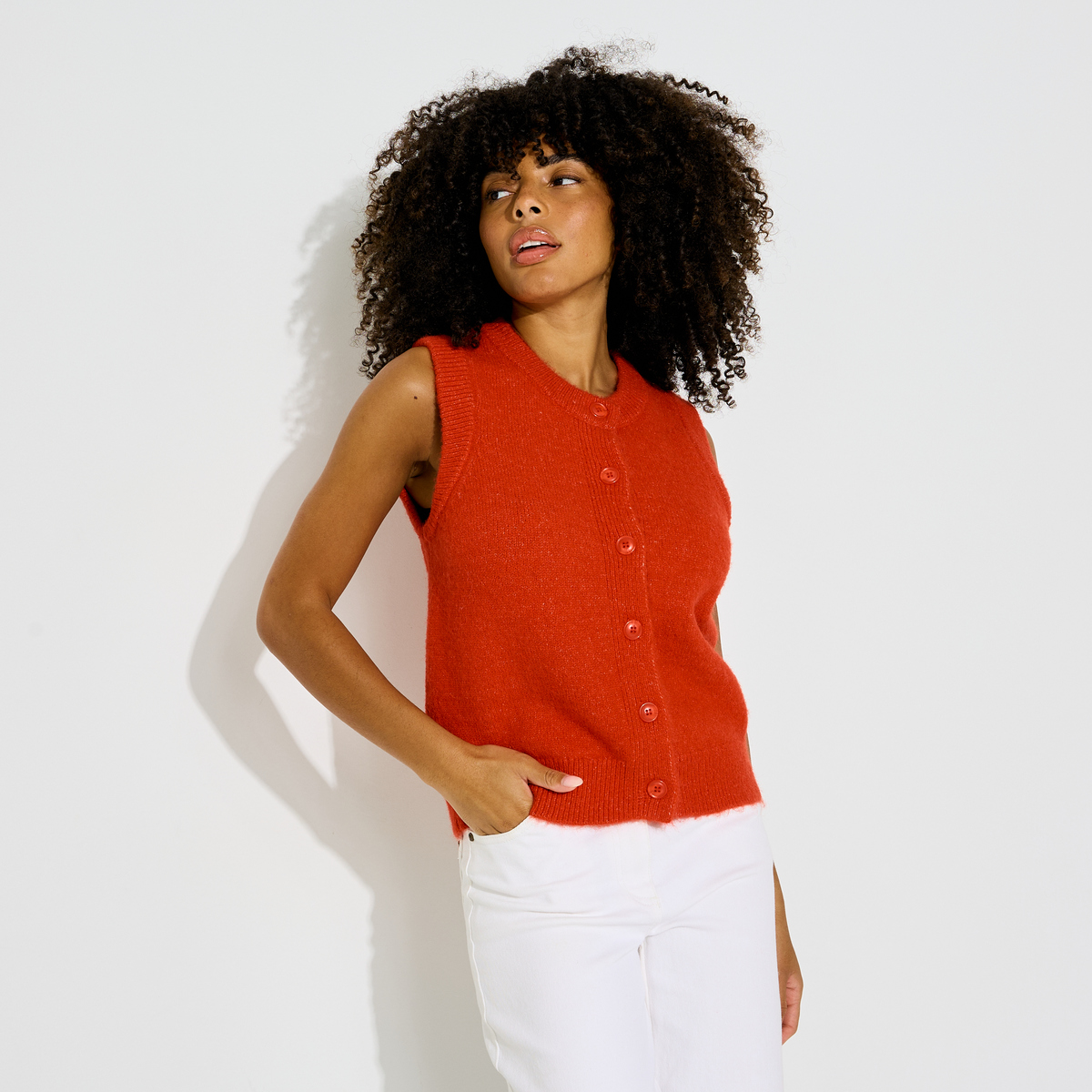 Gilet sans manches col rond, GRAIN DE MALICE