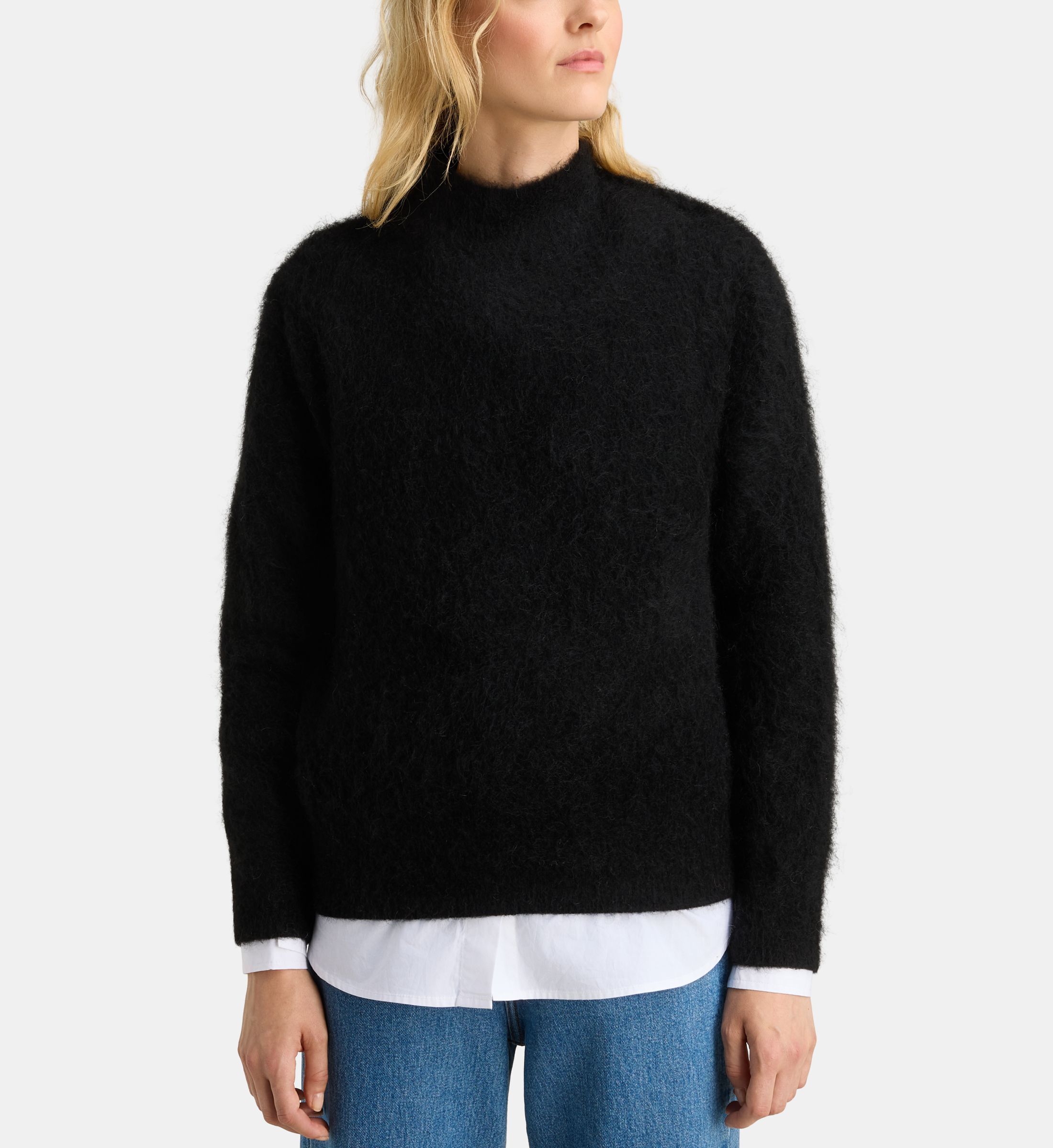 Pull fido r laine et mohair mélangés, GALERIES LAFAYETTE