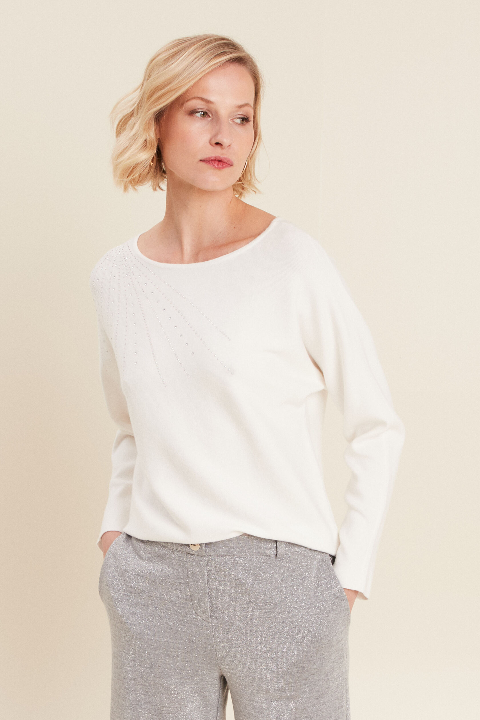 Pull manches longues strass, BREAL