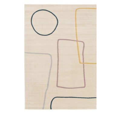 Tapis contemporain à motif géométrique multicolore 160x230 cm - CARLA DRAWER