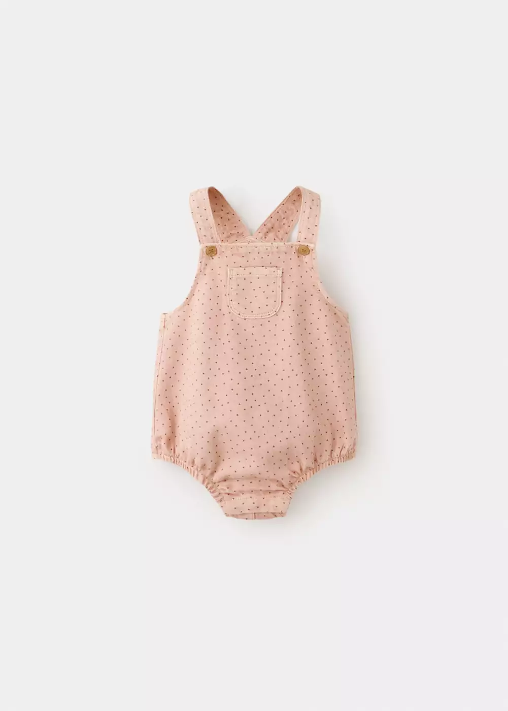 Salopette en denim à pois, MANGO BABY