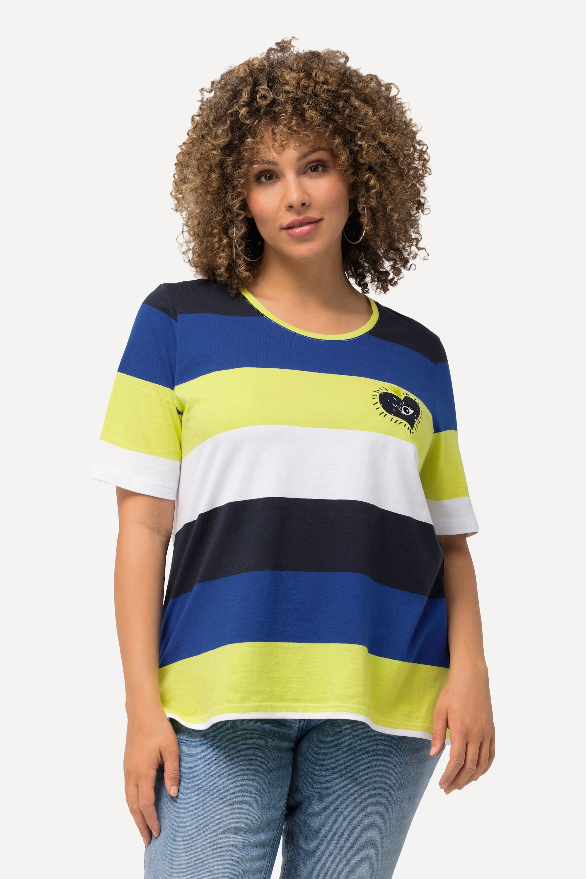 T-shirt à col rond et manches courtes., ULLA POPKEN