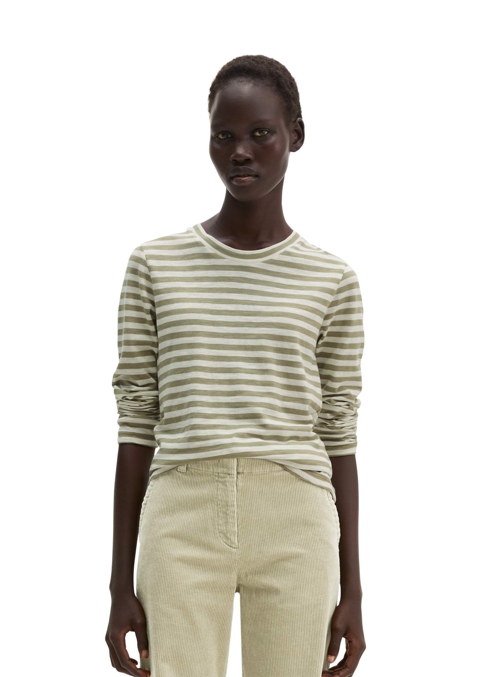 T-shirt rayé, coupe standard en jersey slub doux, MARC O'POLO