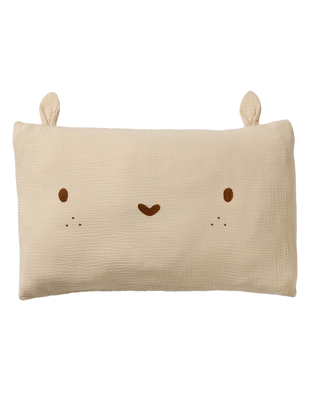 Taie d'oreiller lapin en gaze de coton, VERTBAUDET
