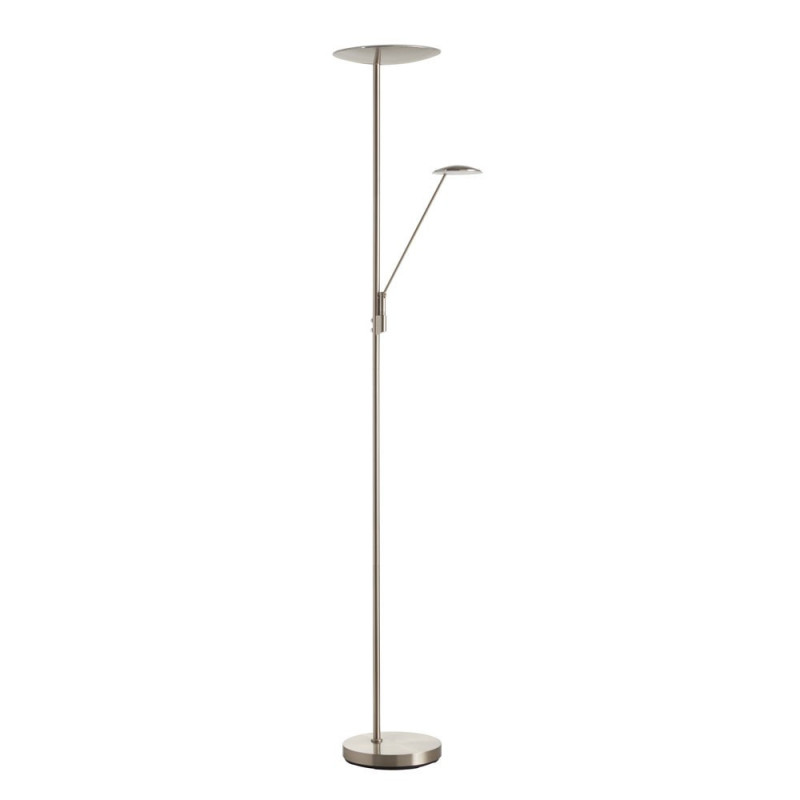 Lampadaire Avec Liseuse Et Cct Solis Chrome Mat, MILLUMINE