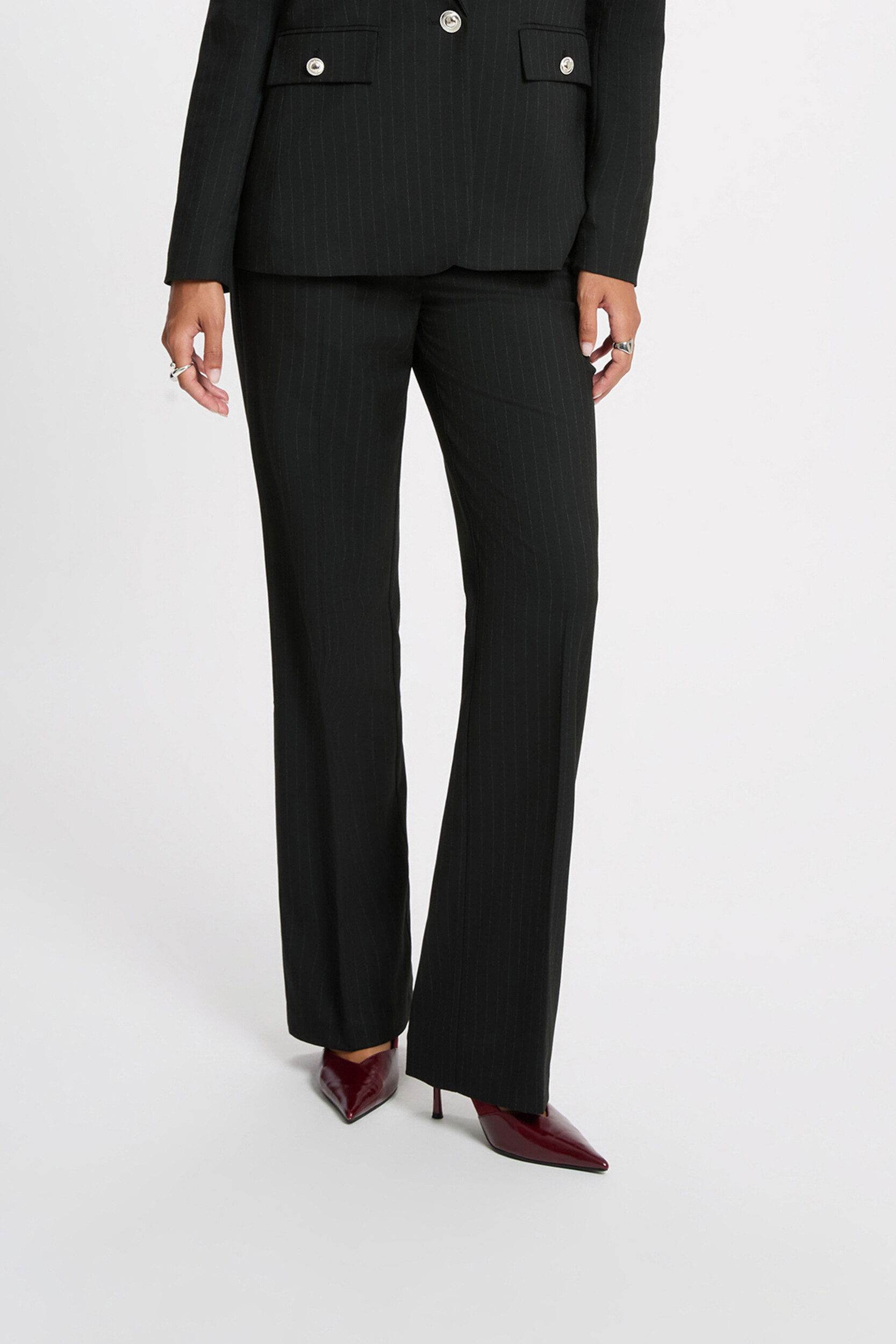 Pantalon droit taille haute, MORGAN