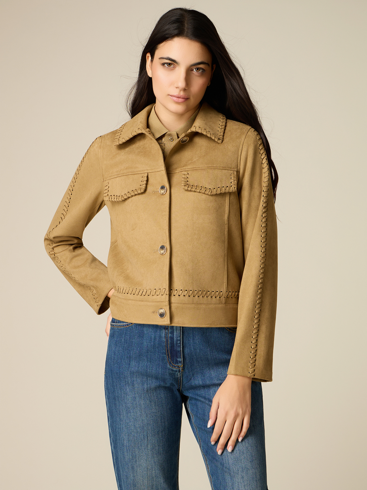Veste avec détail surpiqûres, OLTRE