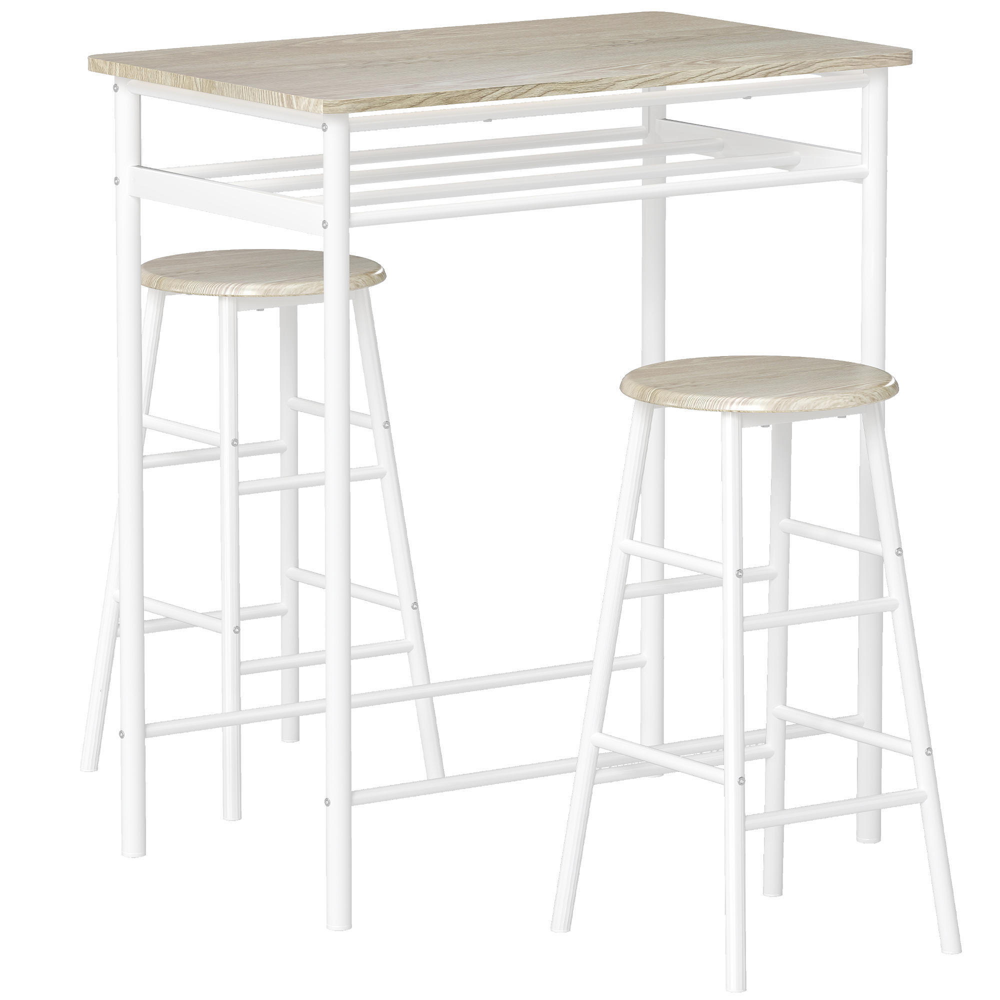 Ensemble de table de bar Métal, HOMCOM