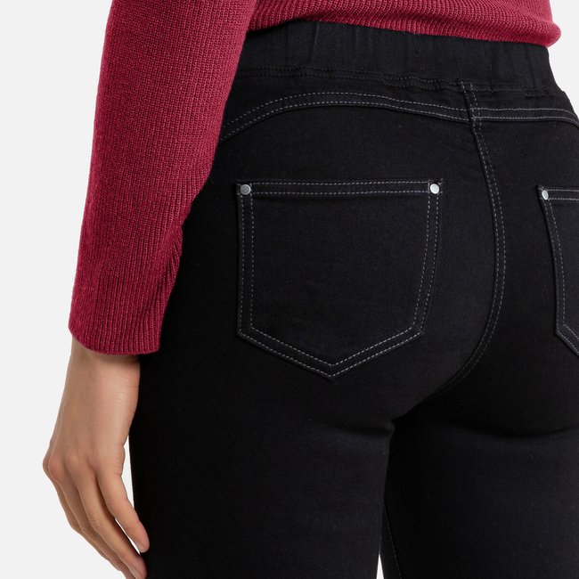 Jeans jegging met elastische taille <span itemprop=