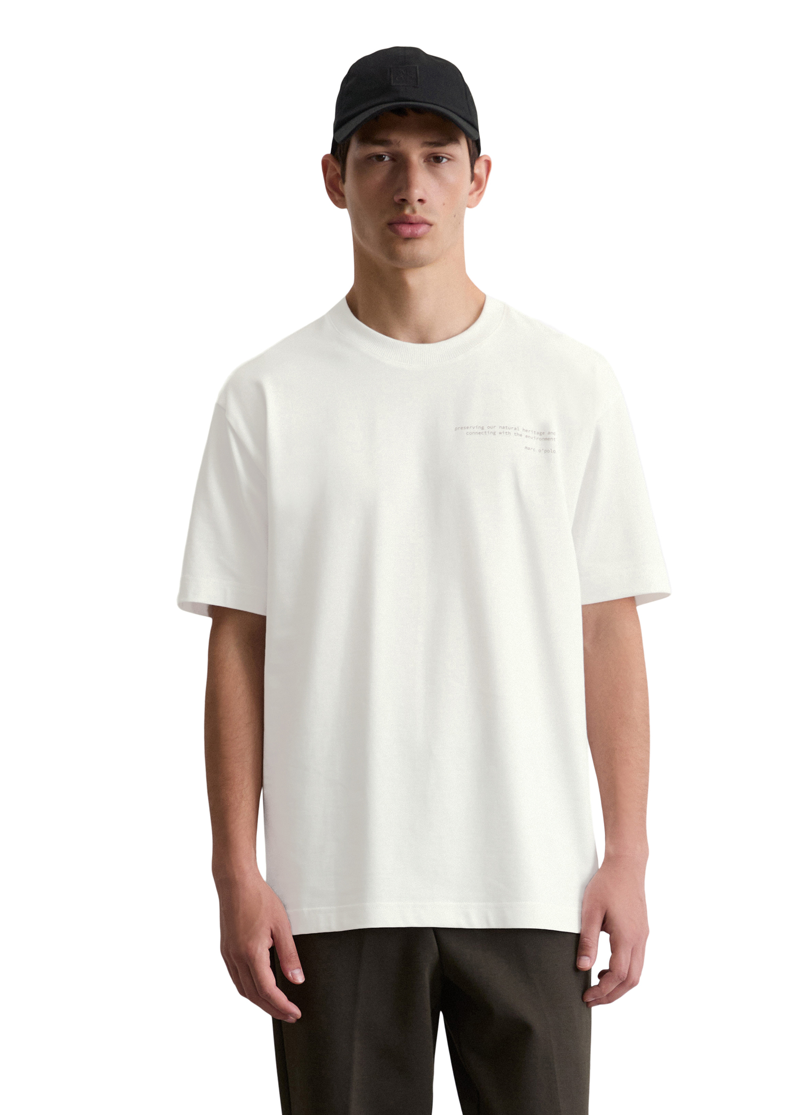 T-shirt relaxed avec imprimé naturel sur le dos, MARC O'POLO