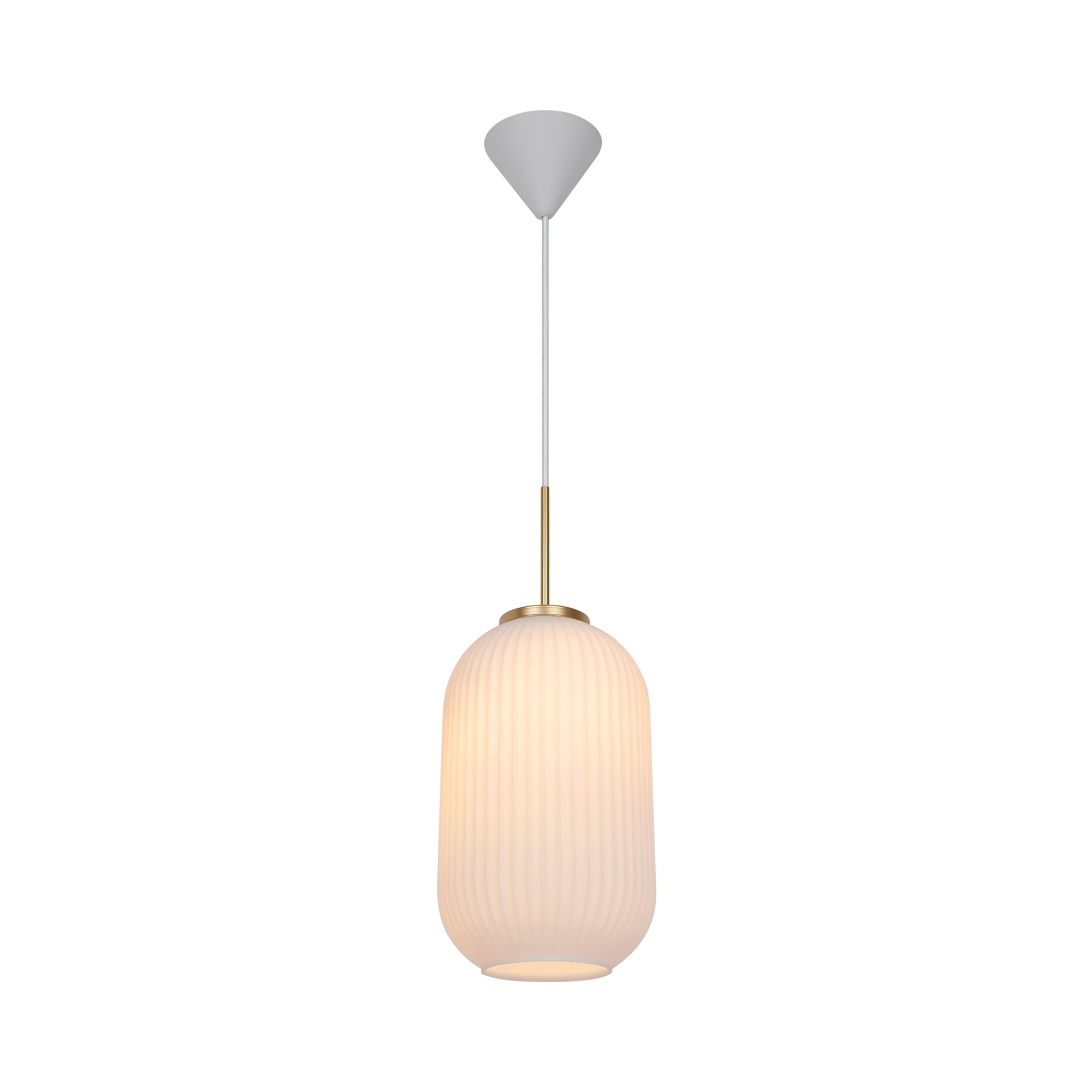 Suspension émet une lumière douce en verre strié, MILFORD 30, NORDLUX