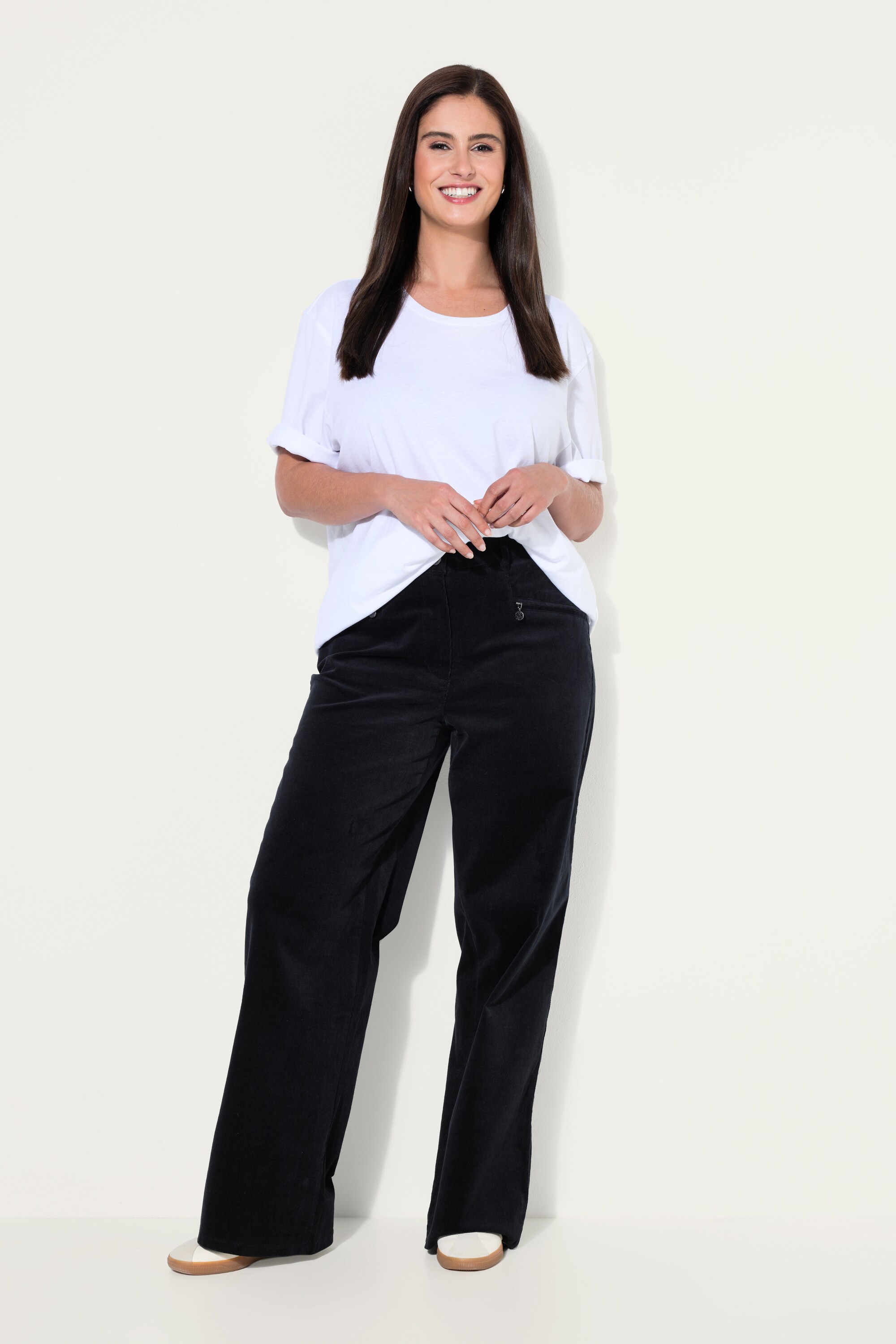 Pantalon en velours côtelé Mony, jambe large, ULLA POPKEN