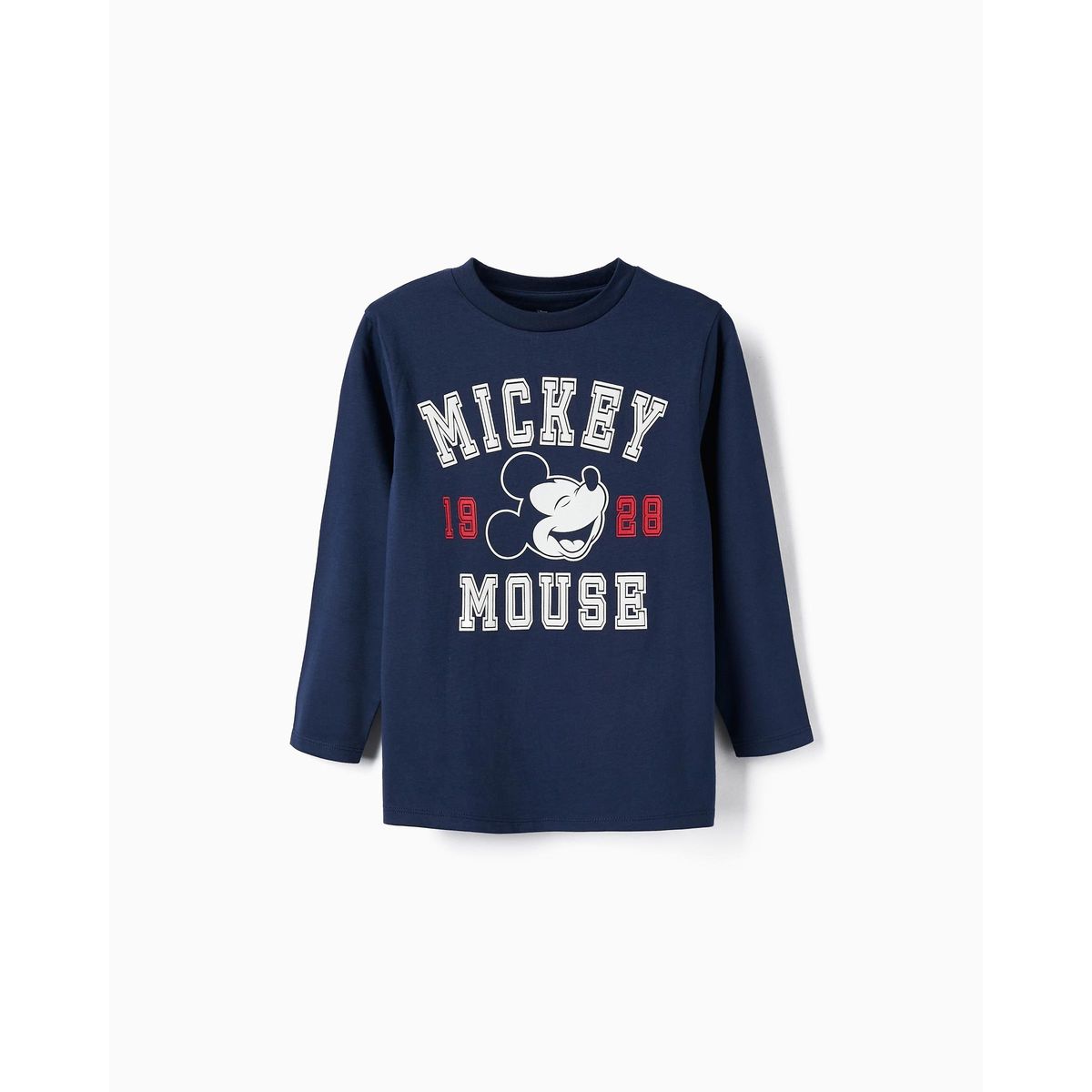 T shirt en coton pour gar on mickey mickey bleu fonc Zippy La