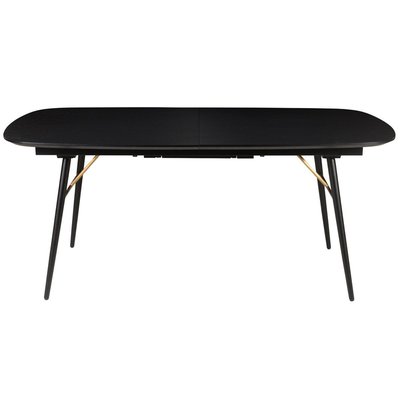 Table extensible 180 cm chêne plaqué noir, allonge intégrée Verona ZAGO