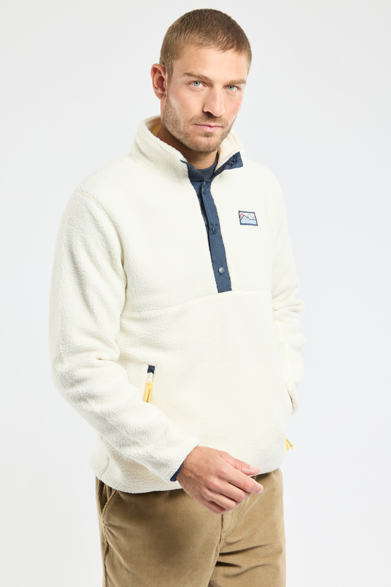 Veste polaire moutonnée en polyester recyclé PHENIX, BERMUDES