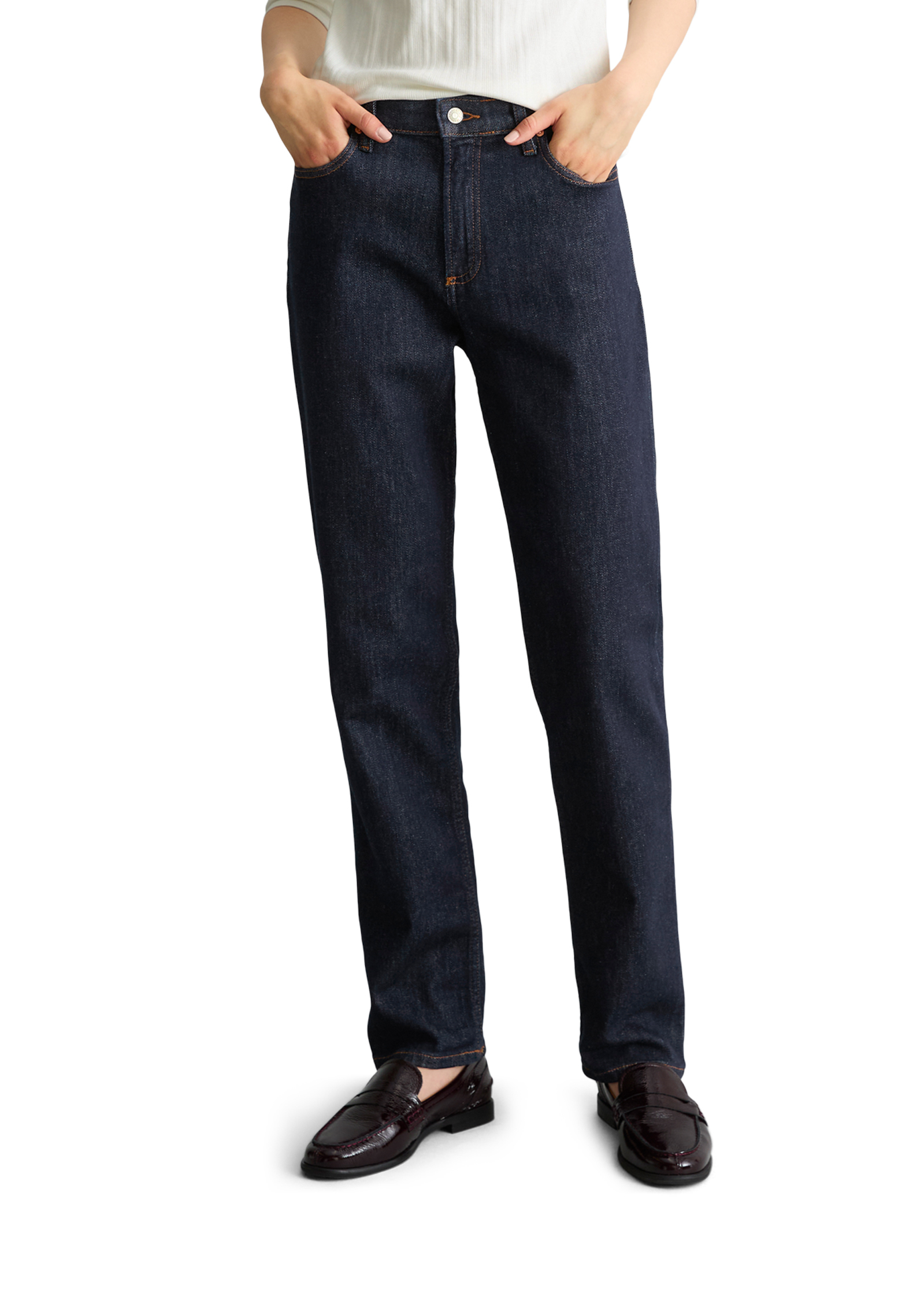 Jeans modèle Olina, coupe droite en coton stretch de haute qualité, MARC O’POLO DENIM
