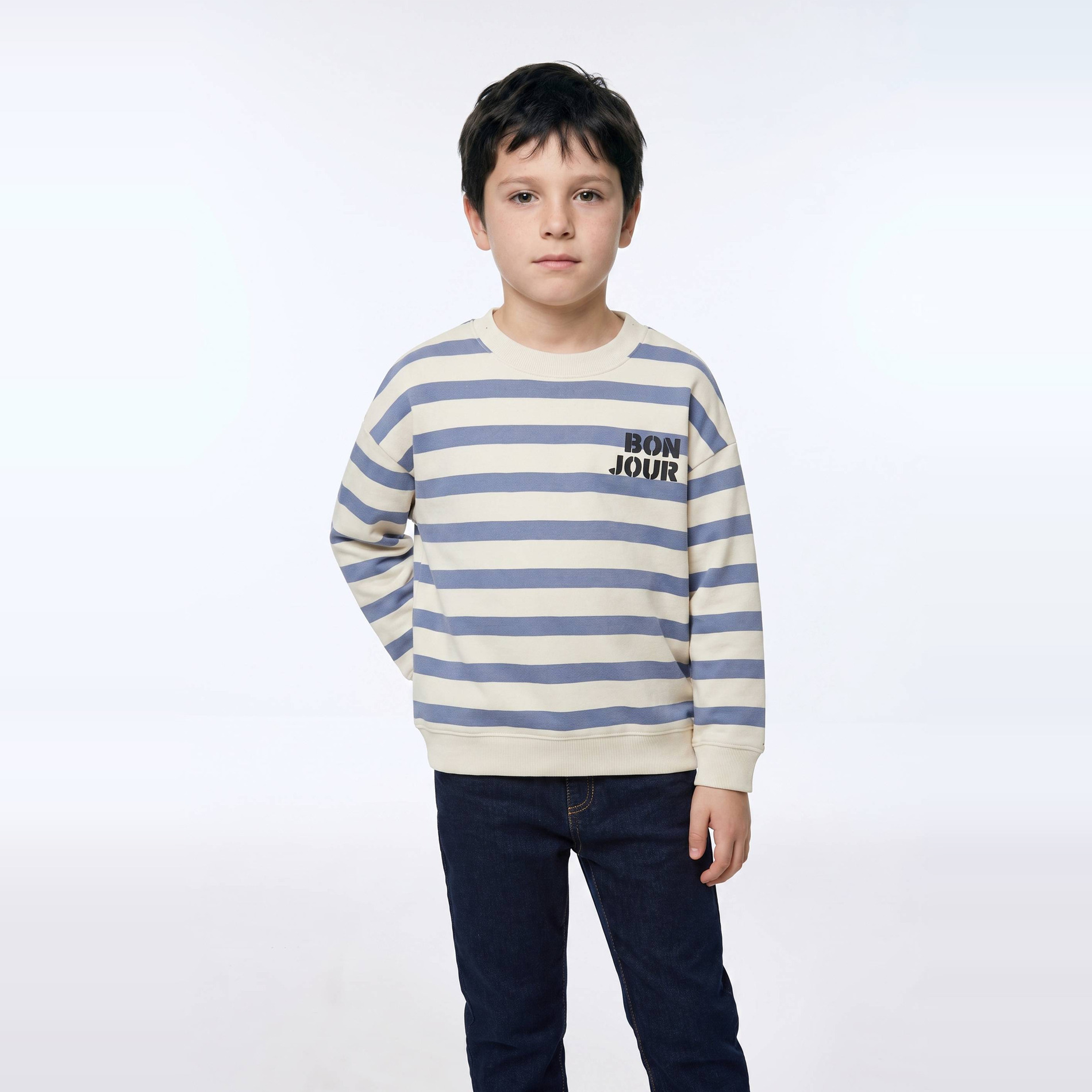 Sweat imprimé en coton BIO GOTS, MONOPRIX