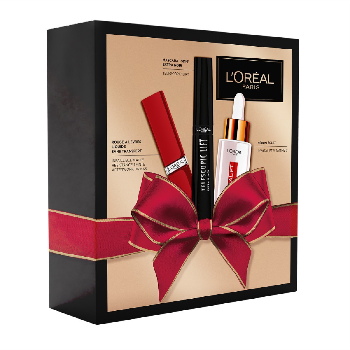 Coffret Cadeau Sérum, Mascara, Rouge à Lèvres, L'OREAL PARIS
